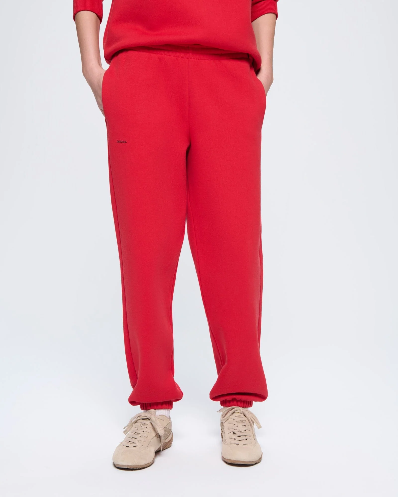 Womens 365 Heavyweight Track Pants—Goji Red - Image 3
