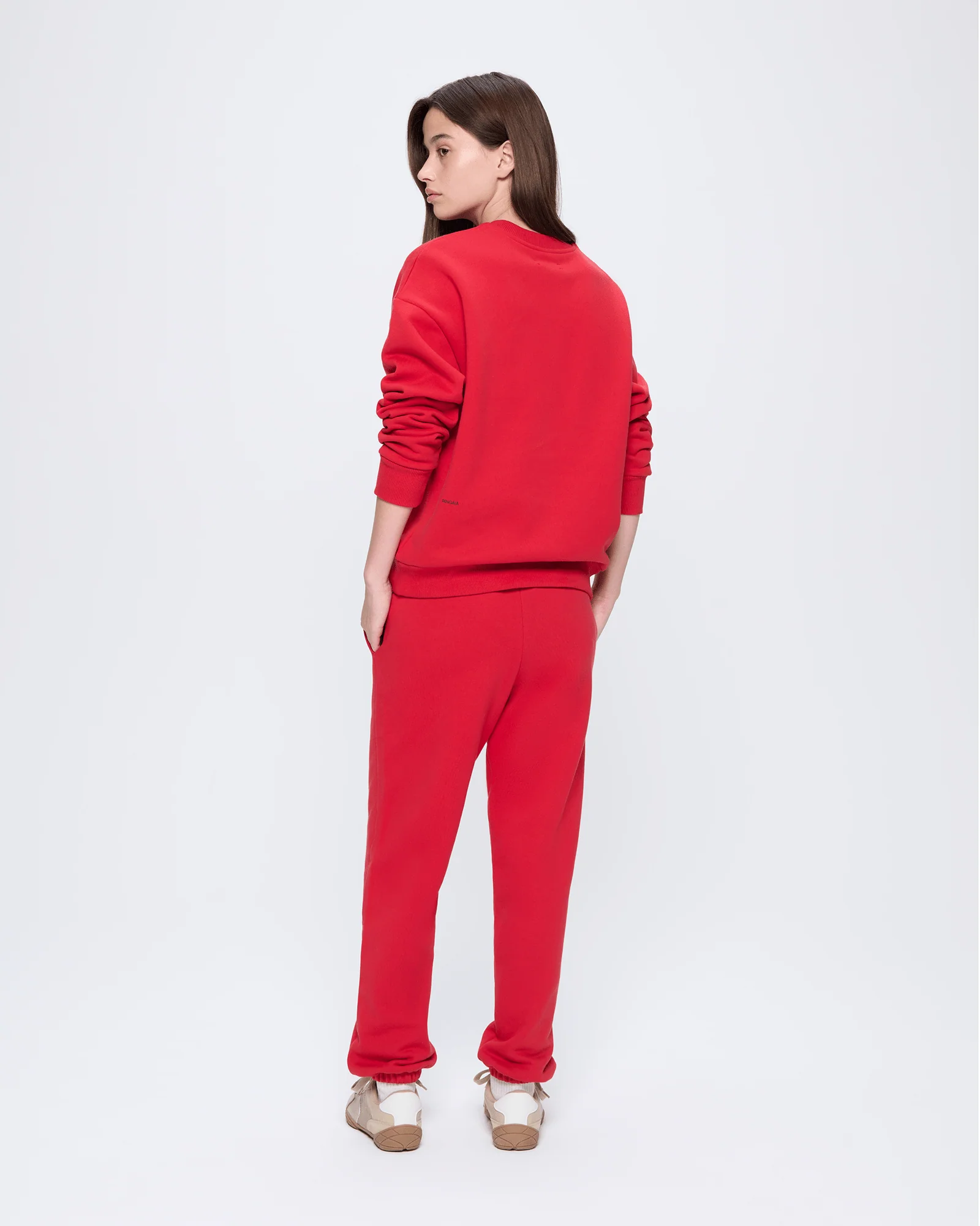 Womens 365 Heavyweight Track Pants—Goji Red - Image 5