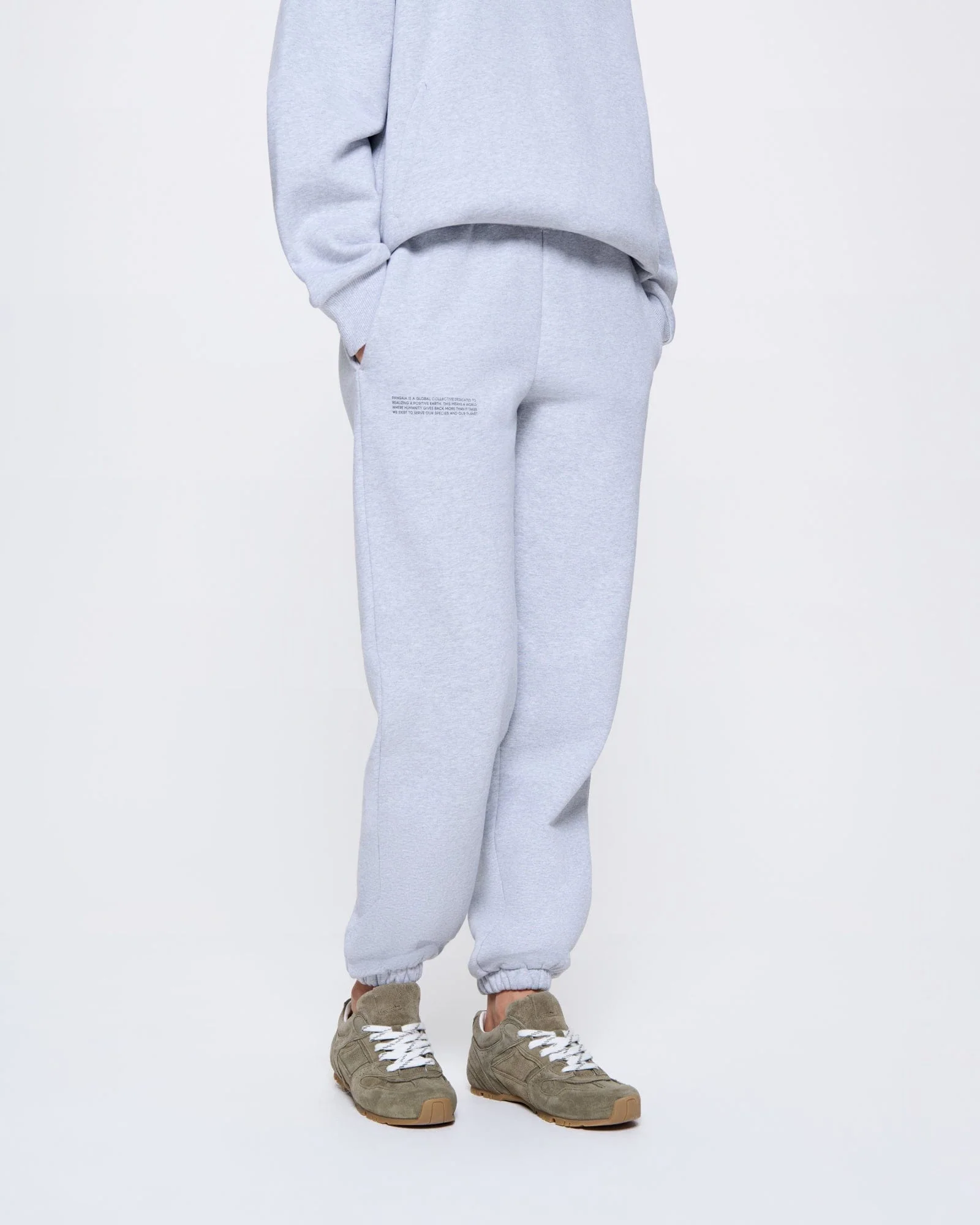 Womens 365 Heavyweight Track Pants—grey marl - Image 3