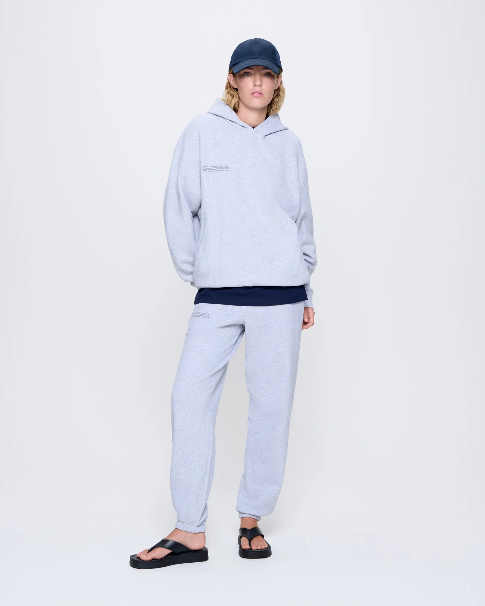 Womens 365 Midweight Hoodie—grey marl - Image 3