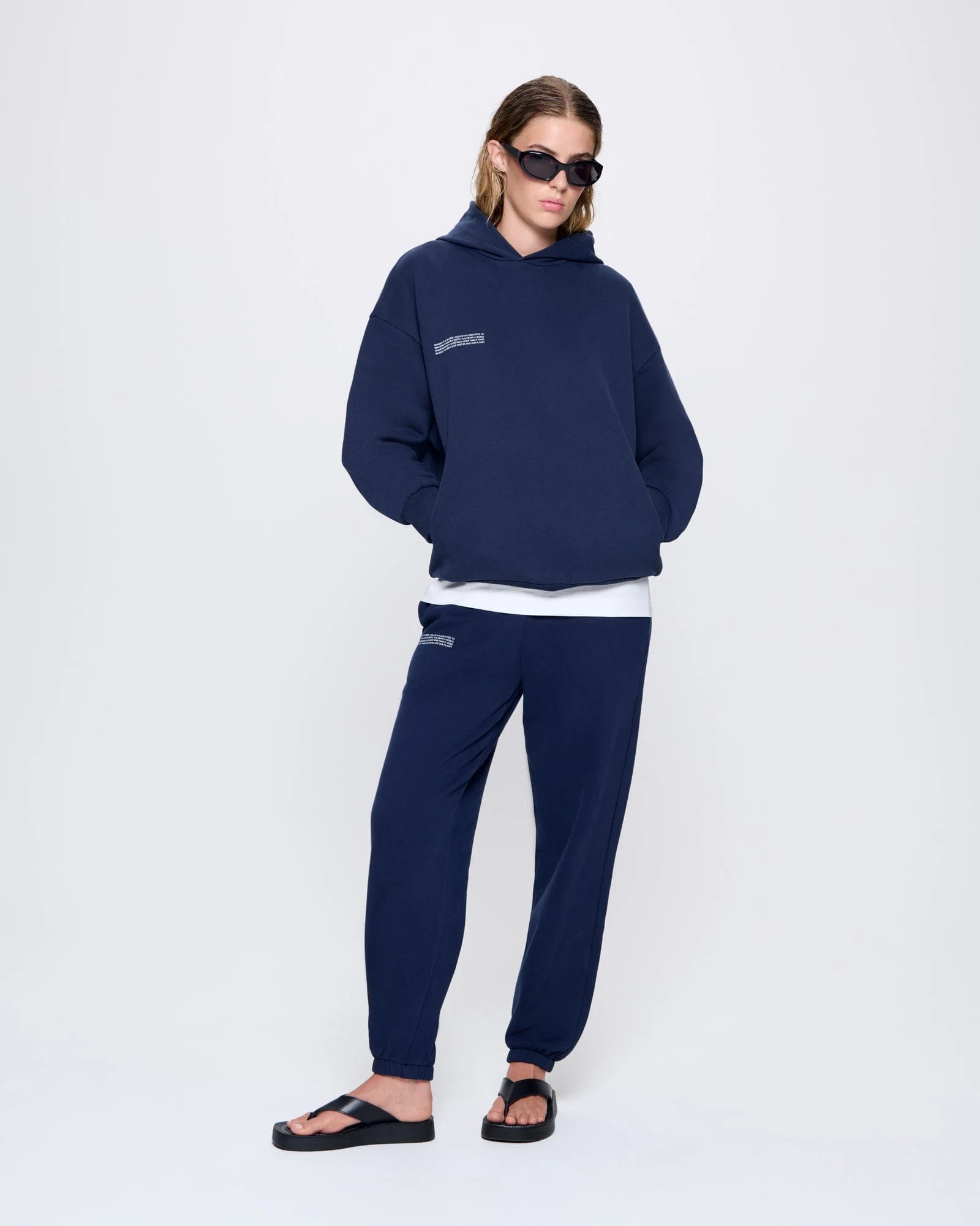 Womens 365 Midweight Hoodie—navy - Image 3