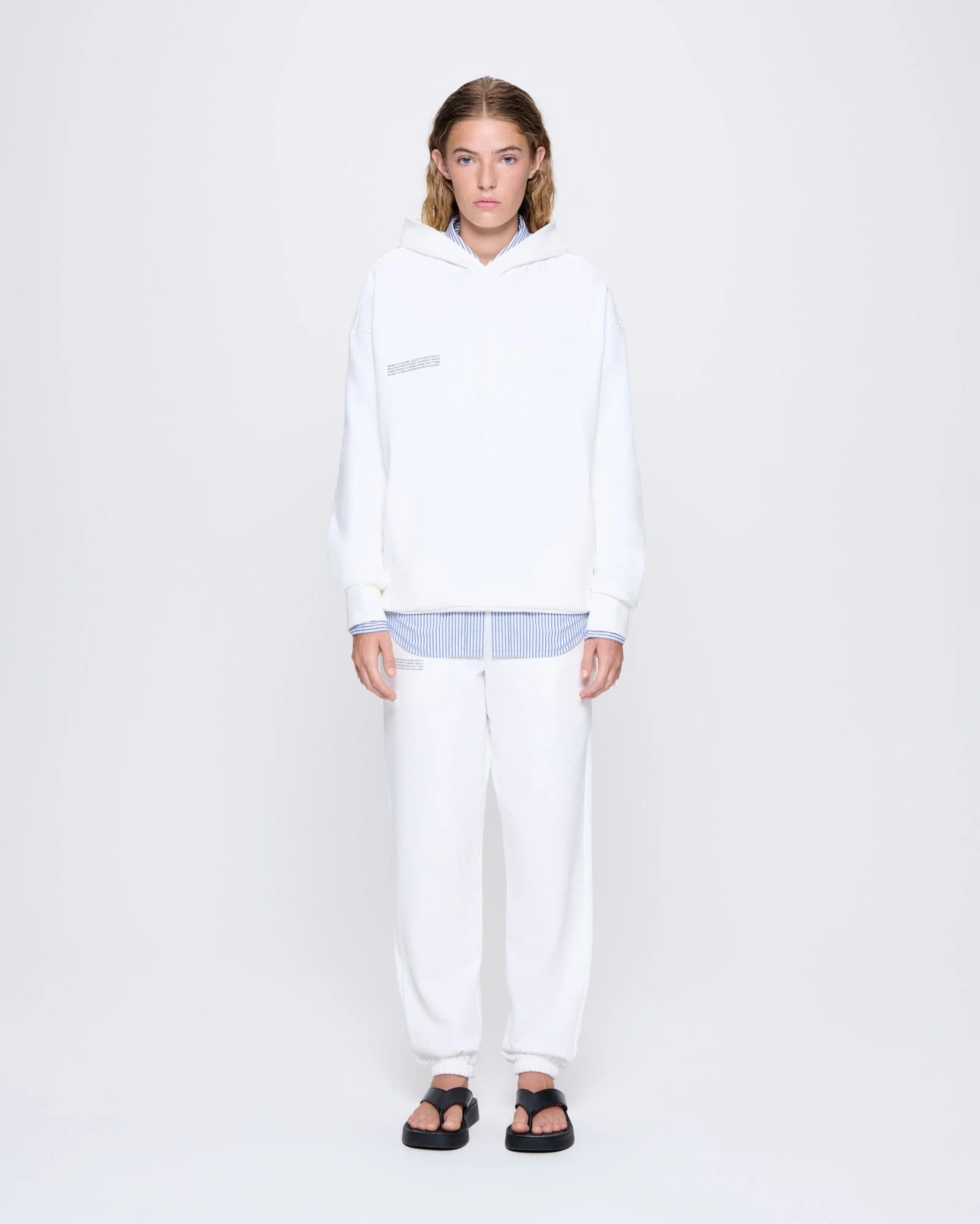 Womens 365 Midweight Hoodie—off-white - Image 3