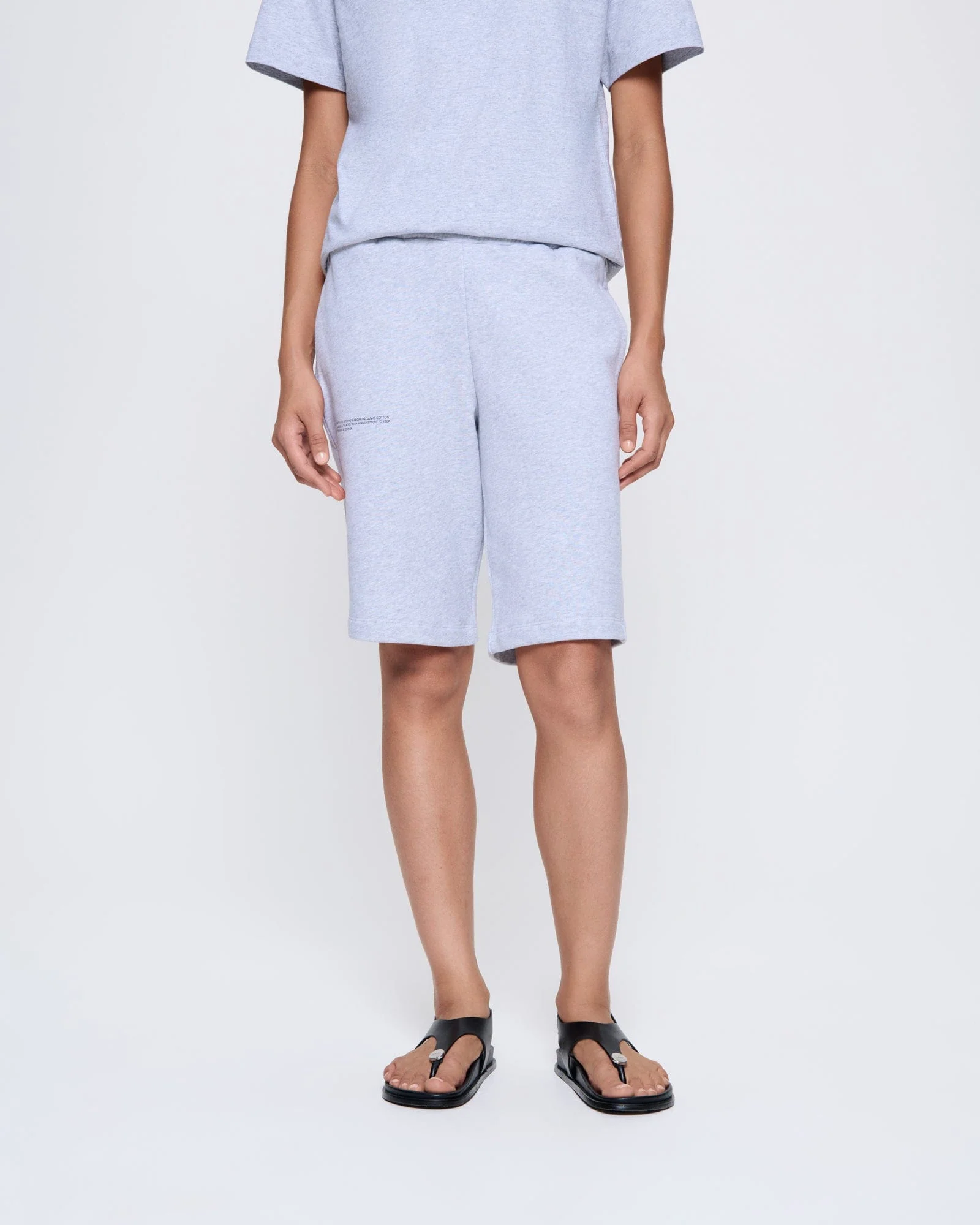 Womens 365 Midweight Long Shorts—grey marl - Image 3
