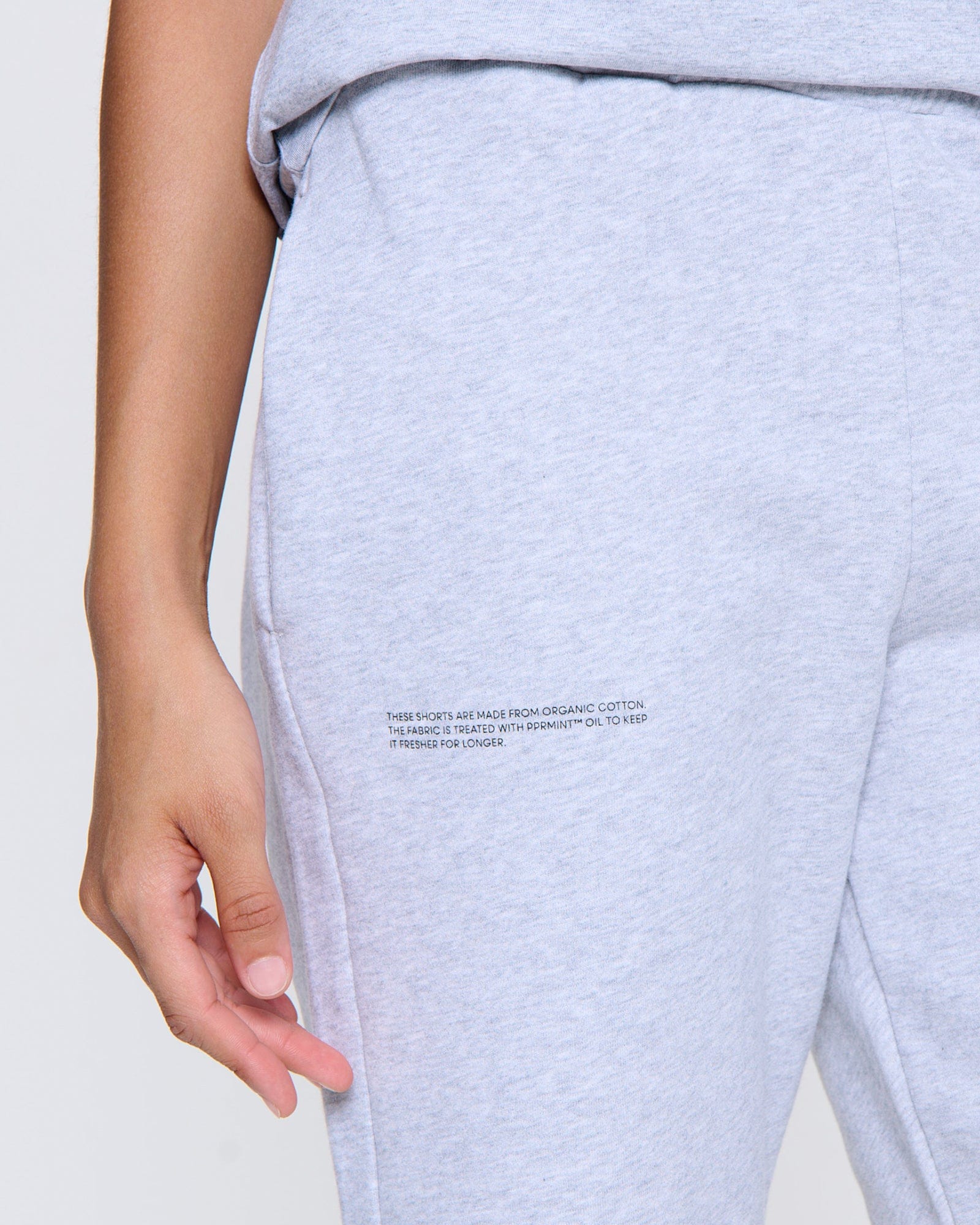 Womens 365 Midweight Long Shorts—grey marl - Image 4