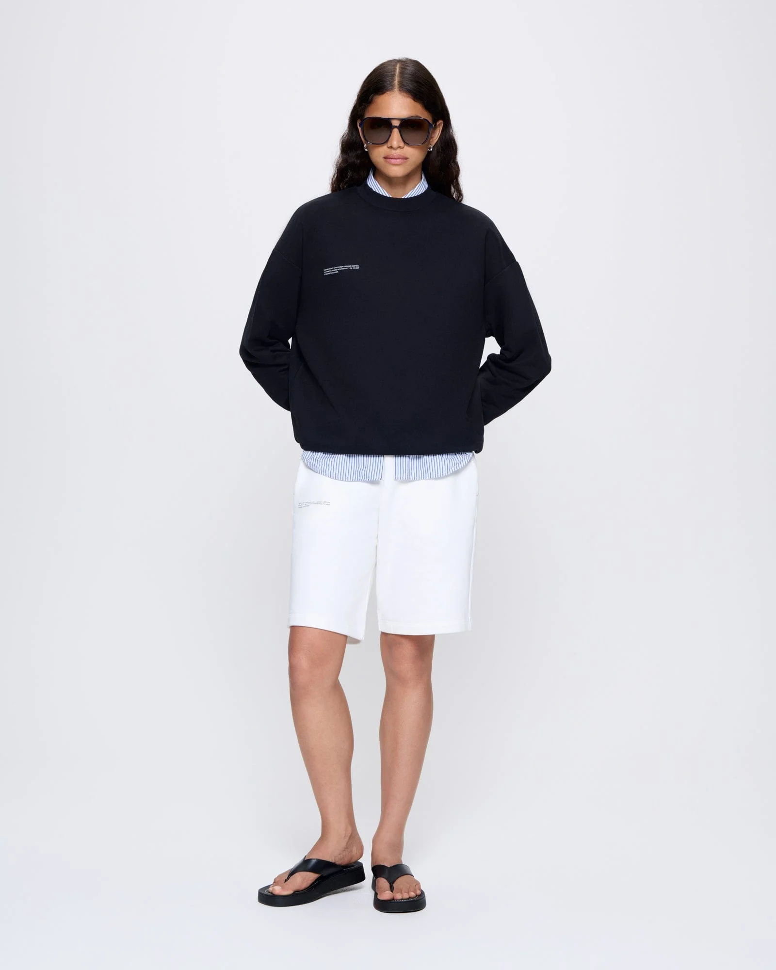 Womens 365 Midweight Sweatshirt—black - Image 3