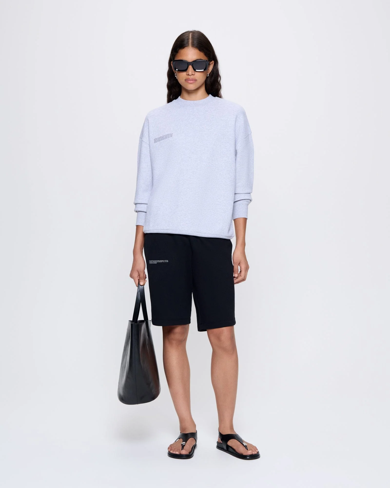 Womens 365 Midweight Sweatshirt—grey marl - Image 3