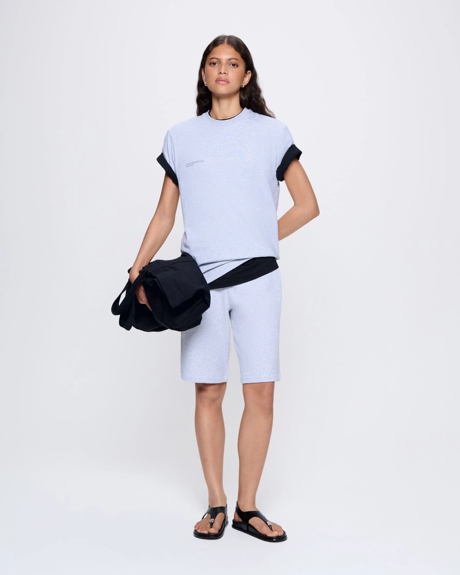 Womens 365 Midweight T-shirt—grey marl - Image 3