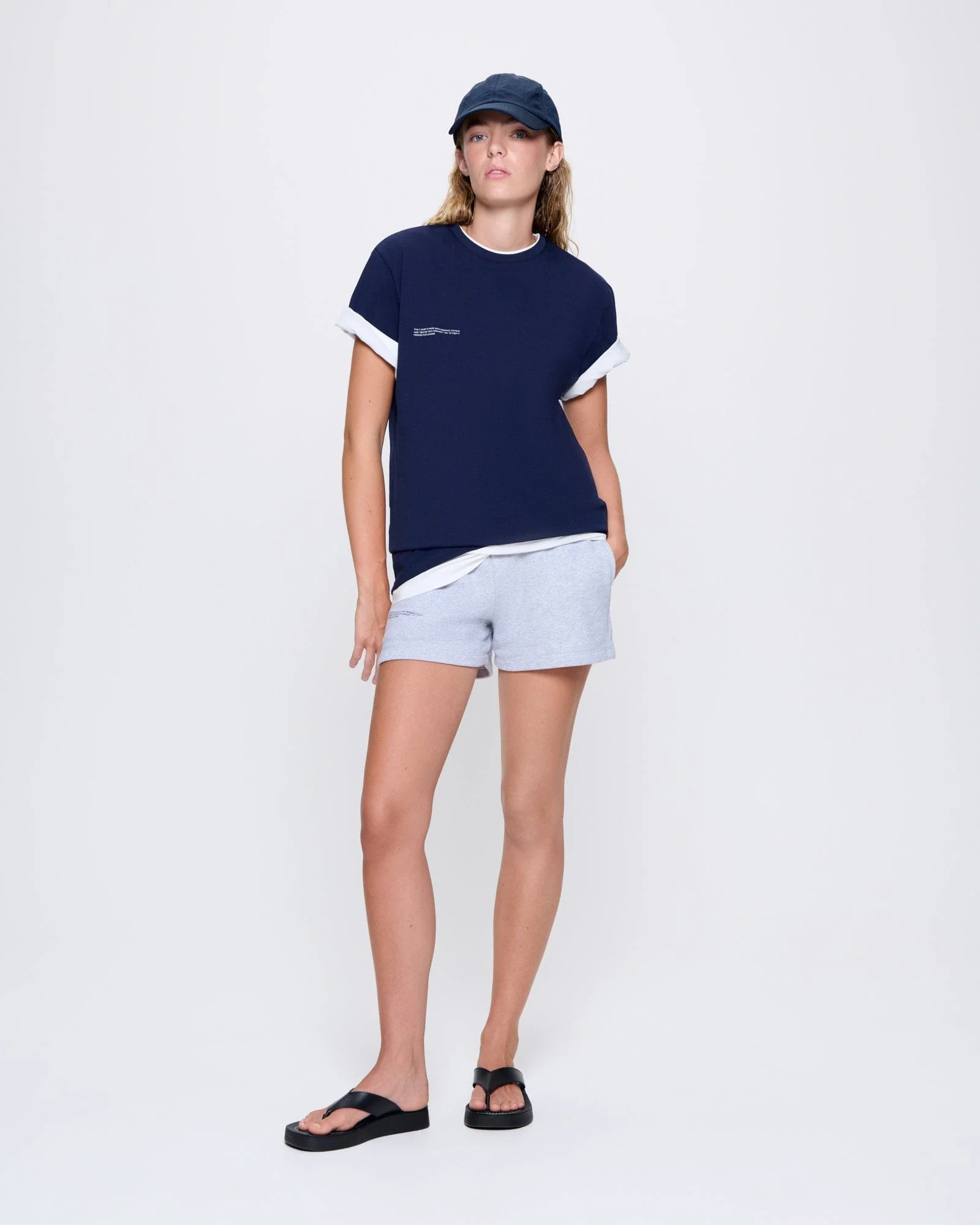 Womens 365 Midweight T-shirt—Navy - Image 3