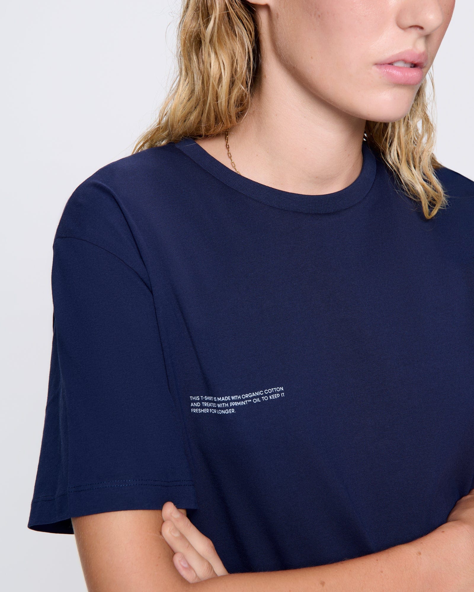 Womens 365 Midweight T-shirt—Navy - Image 4