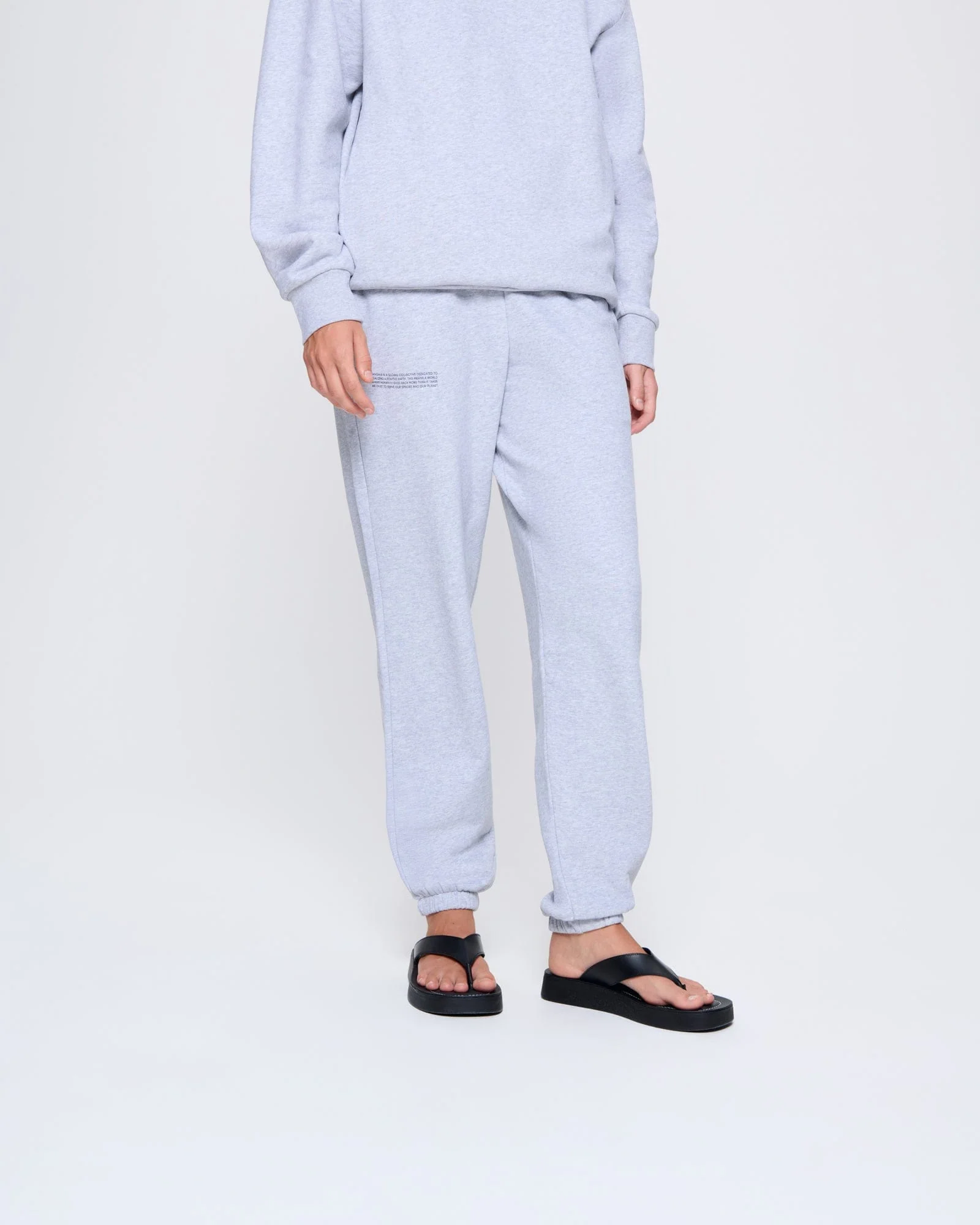 Womens 365 Midweight Track Pants—grey marl - Image 3