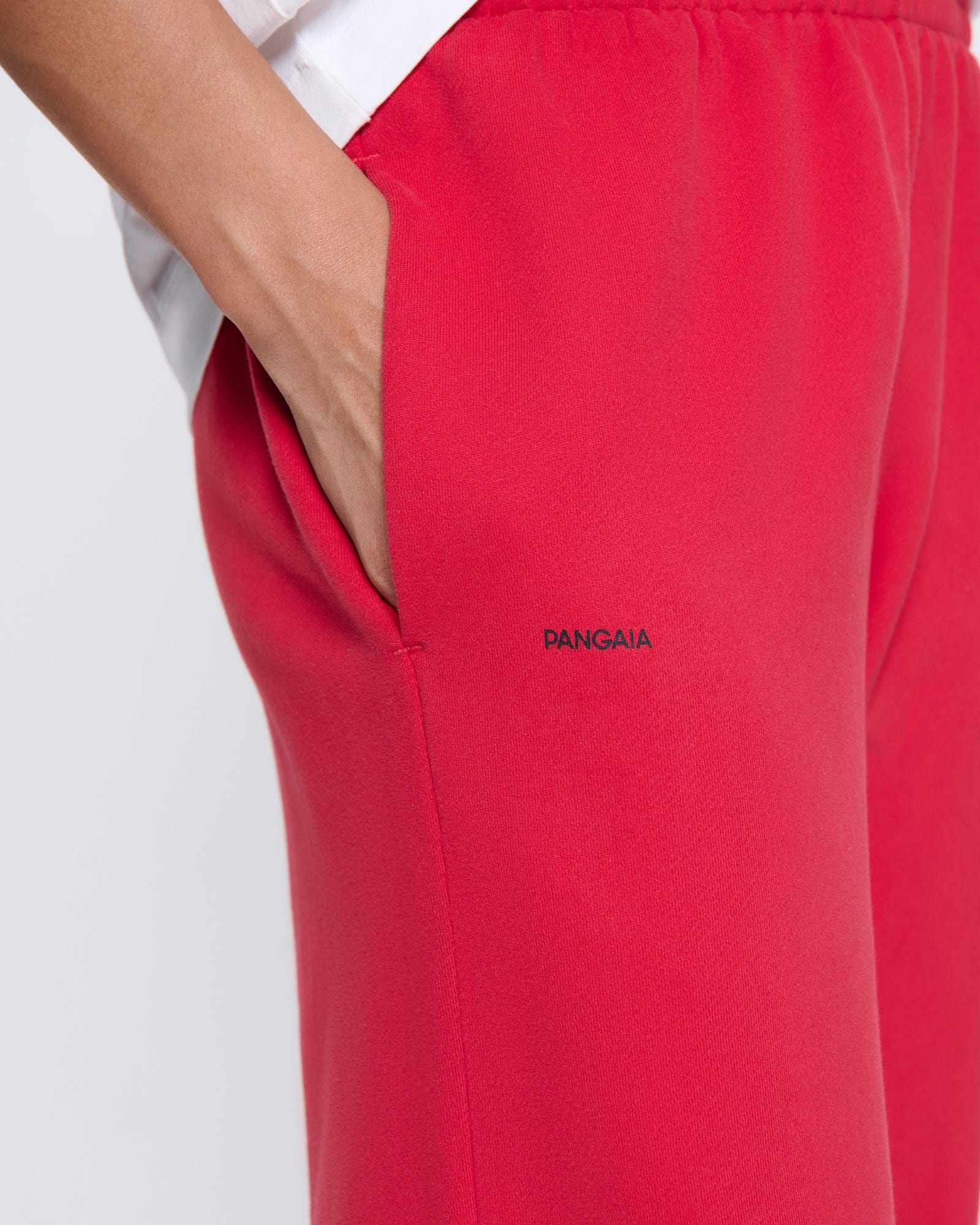 Womens 365 Midweight Track Pants—Goji red - Image 4