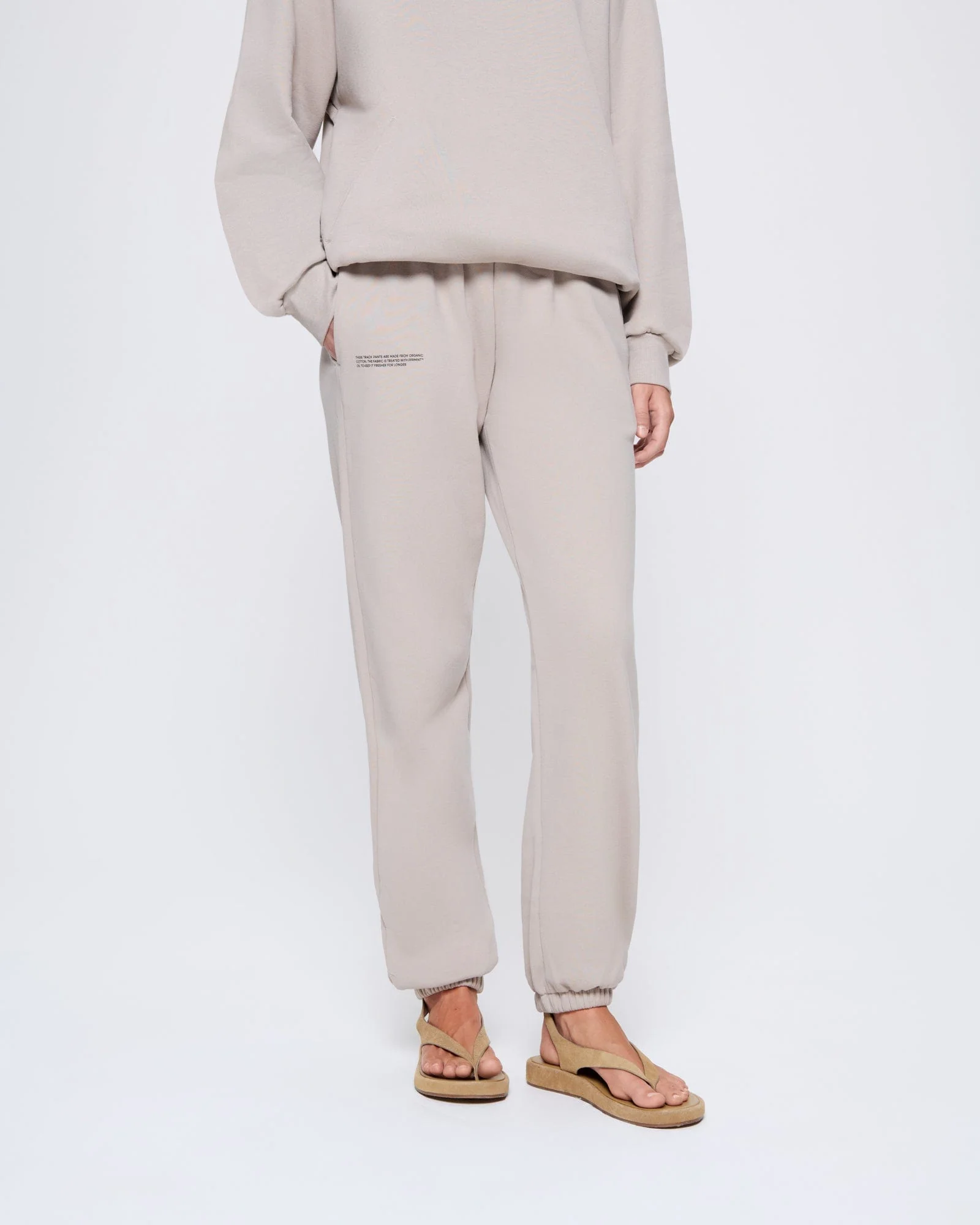 Womens 365 Midweight Track Pants—stone - Image 3