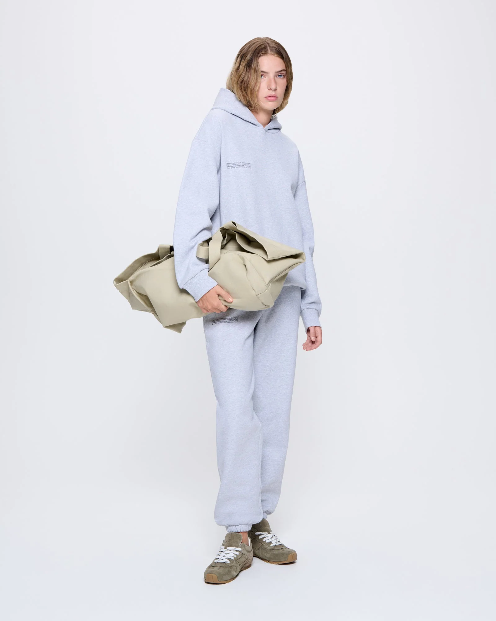 Womens 365 Heavyweight Hoodie—grey marl - Image 3