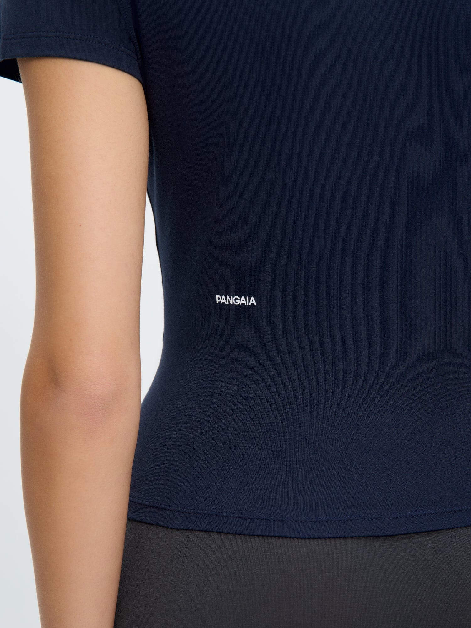 Womens Cotton-Stretch Slim T-Shirt—Midnight Navy - Image 5