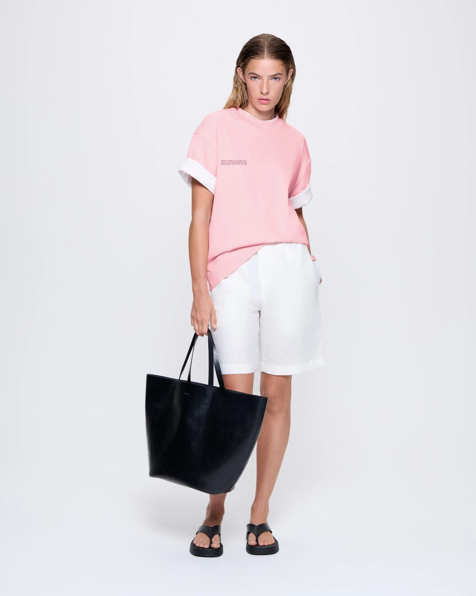 Womens Interlock Oversized T-Shirt—Sakura Pink - Image 3