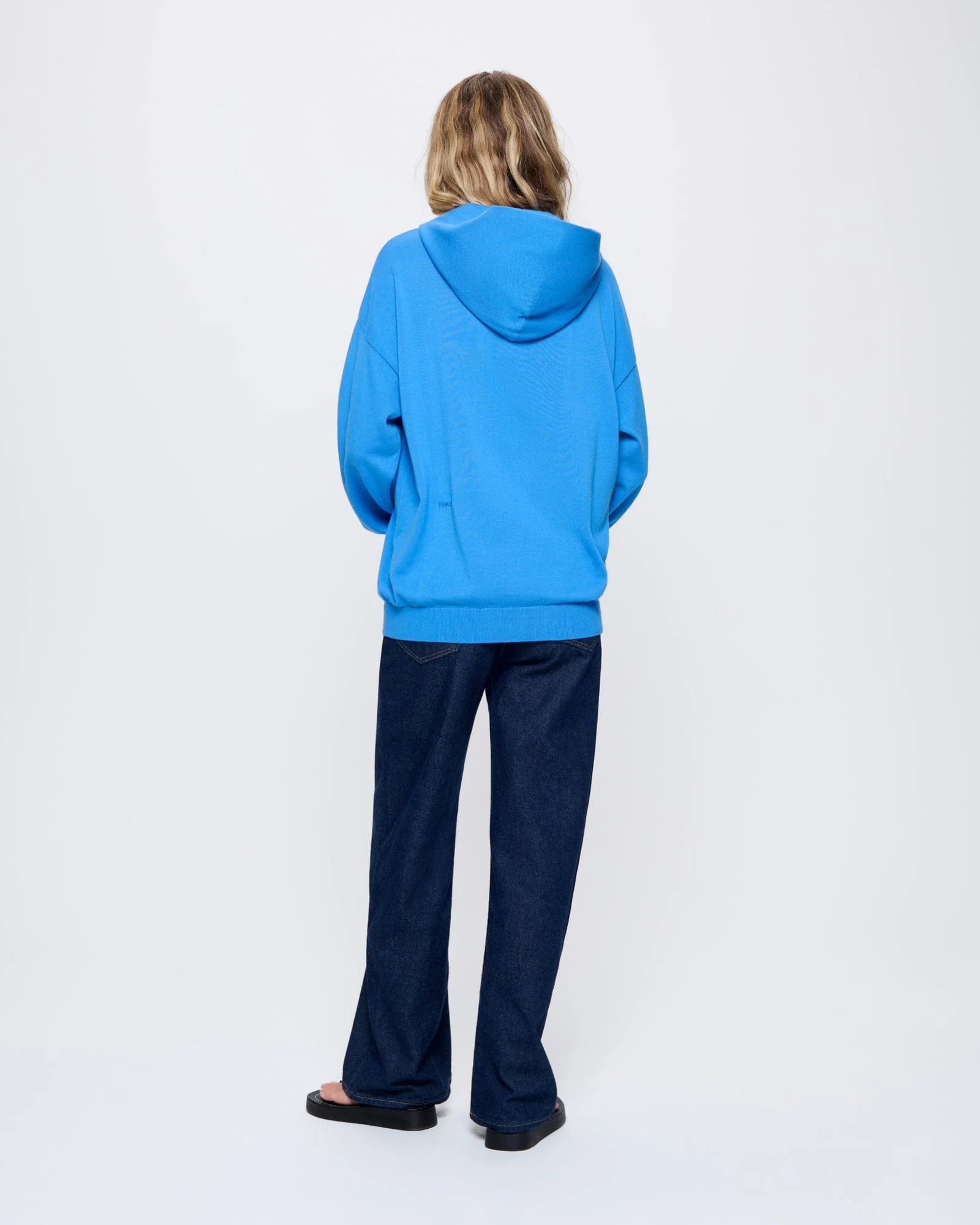 Womens DNA Knitted Hoodie—geyser blue - Image 4