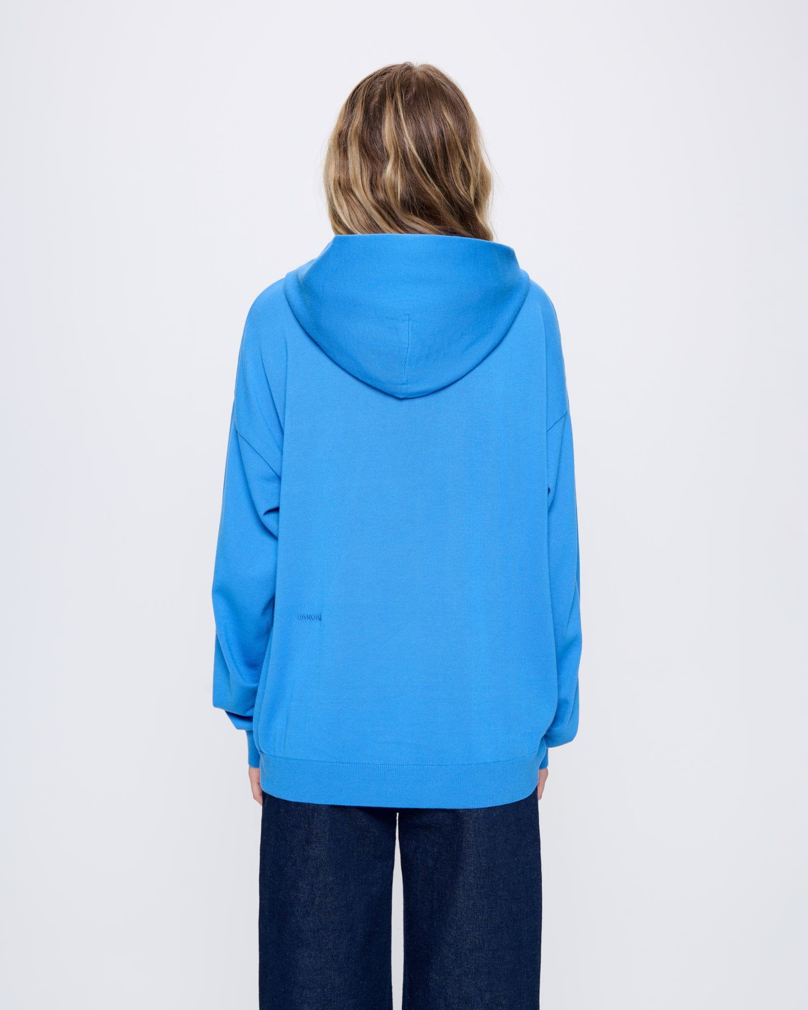 Womens DNA Knitted Hoodie—geyser blue - Image 5