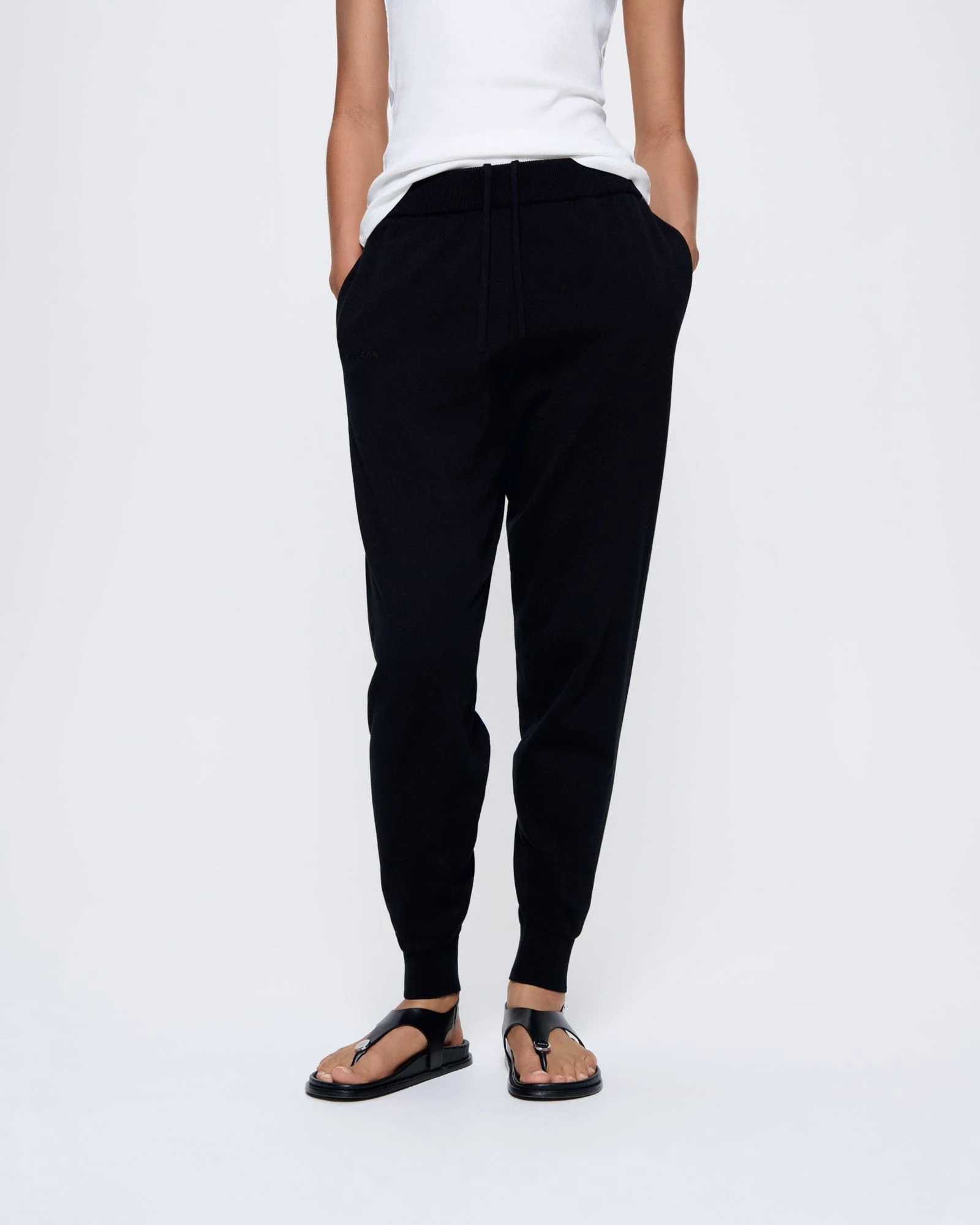 Womens DNA Knitted Track Pants—black - Image 3
