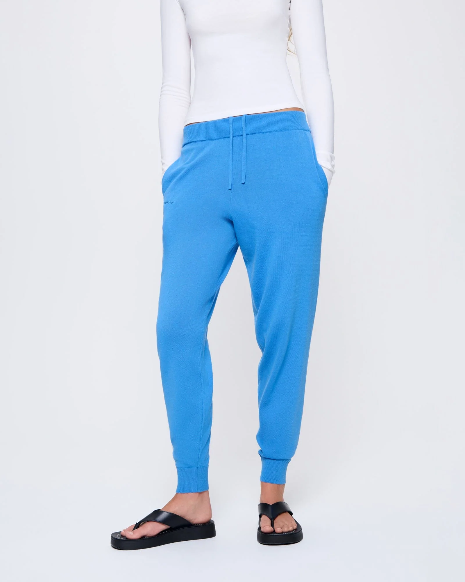 Womens DNA Knitted Track Pants—geyser blue - Image 3
