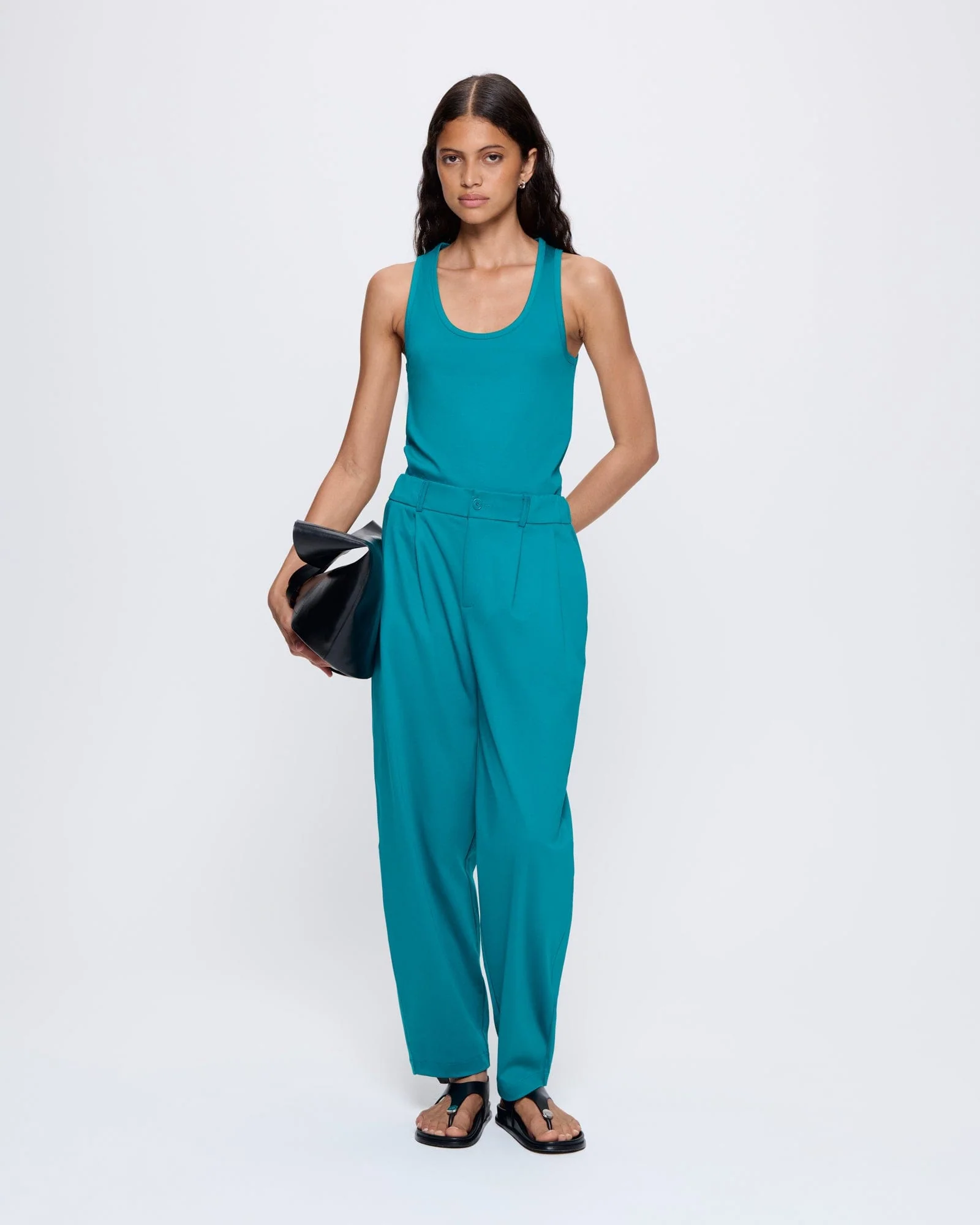 Womens Interlock Tank Top—Malachite Green - Image 3