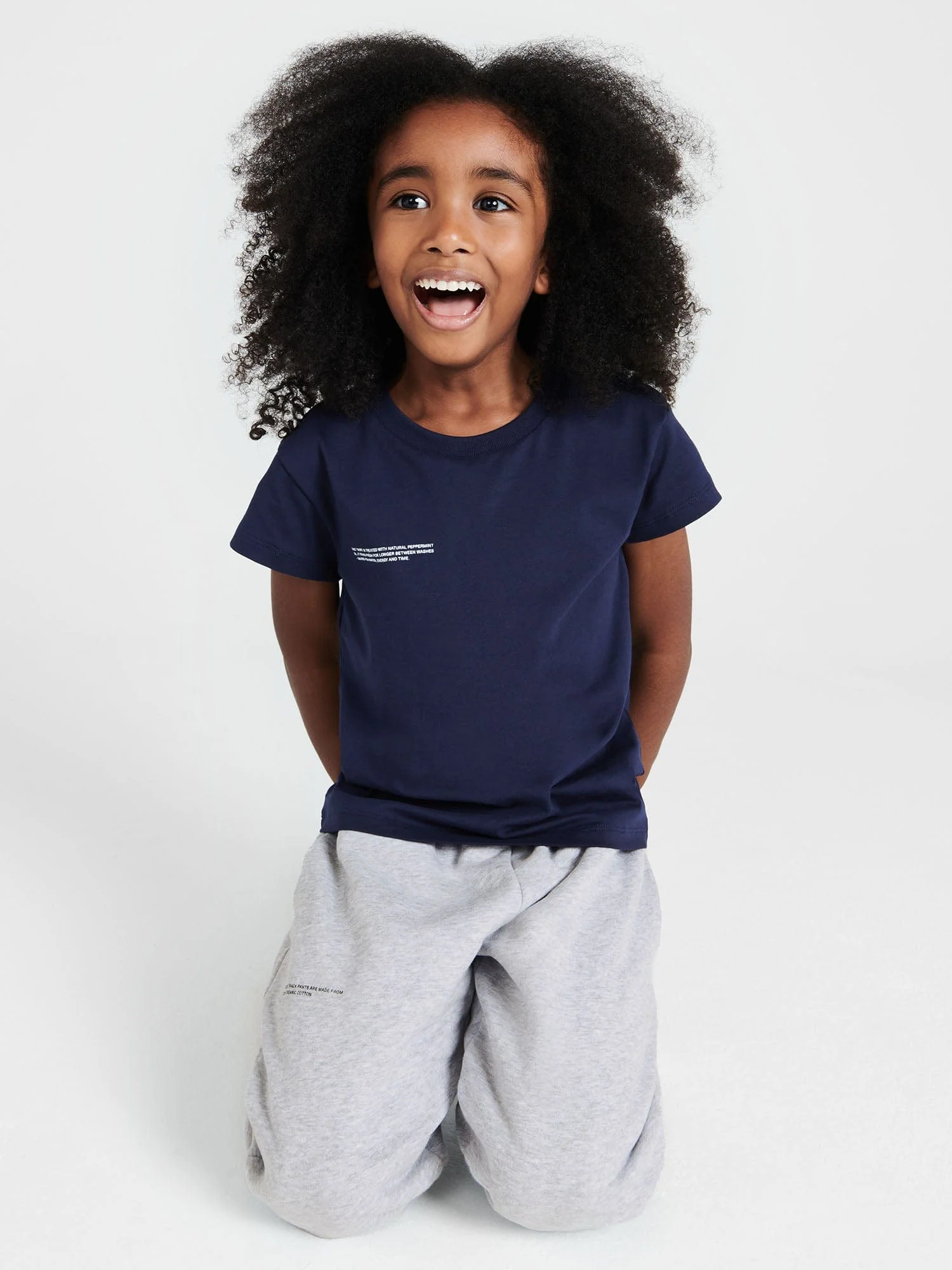 Kids' 365 Midweight T-shirt—navy - Image 3