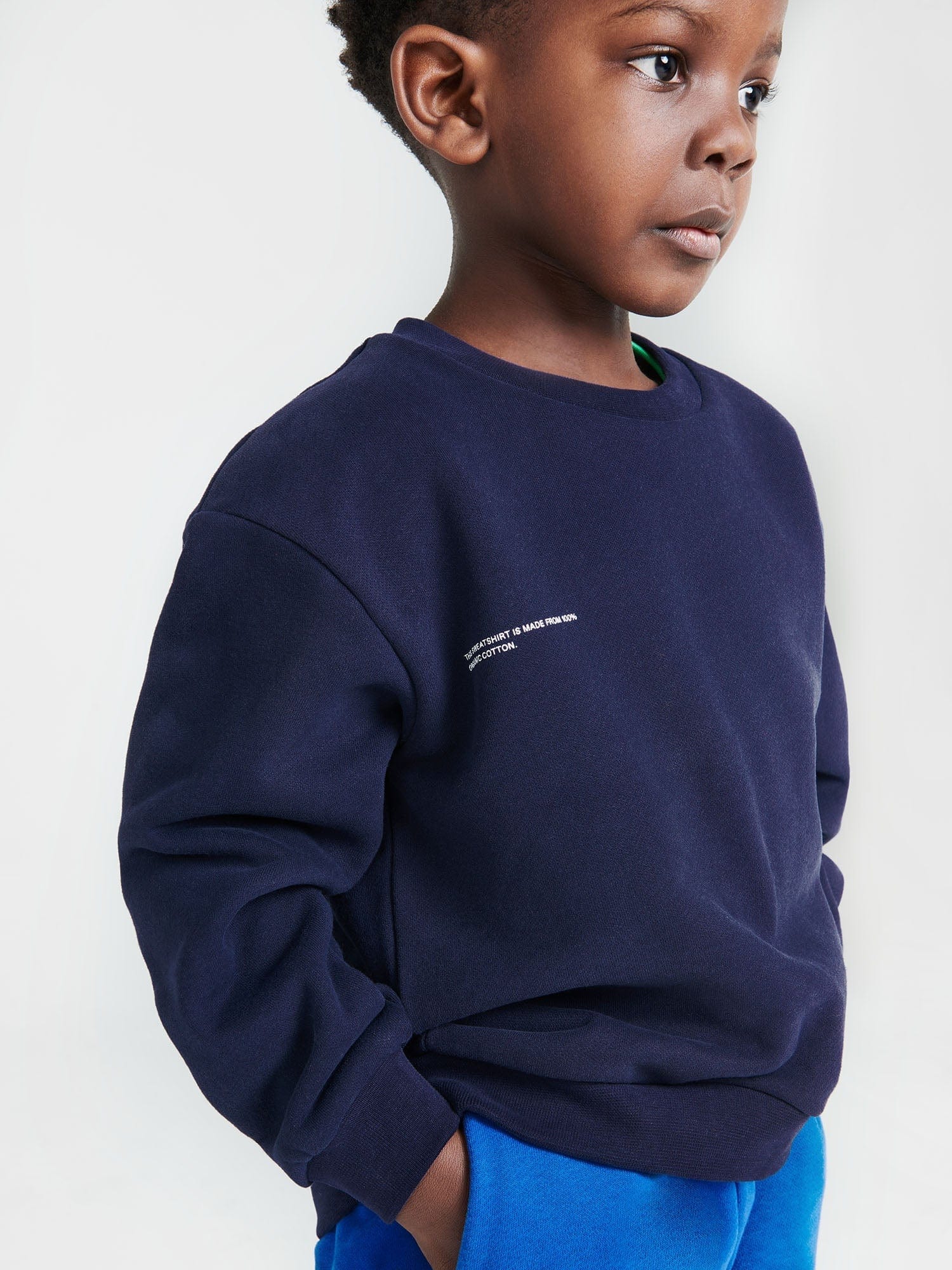 Kids' 365 Midweight Sweatshirt—navy - Image 3