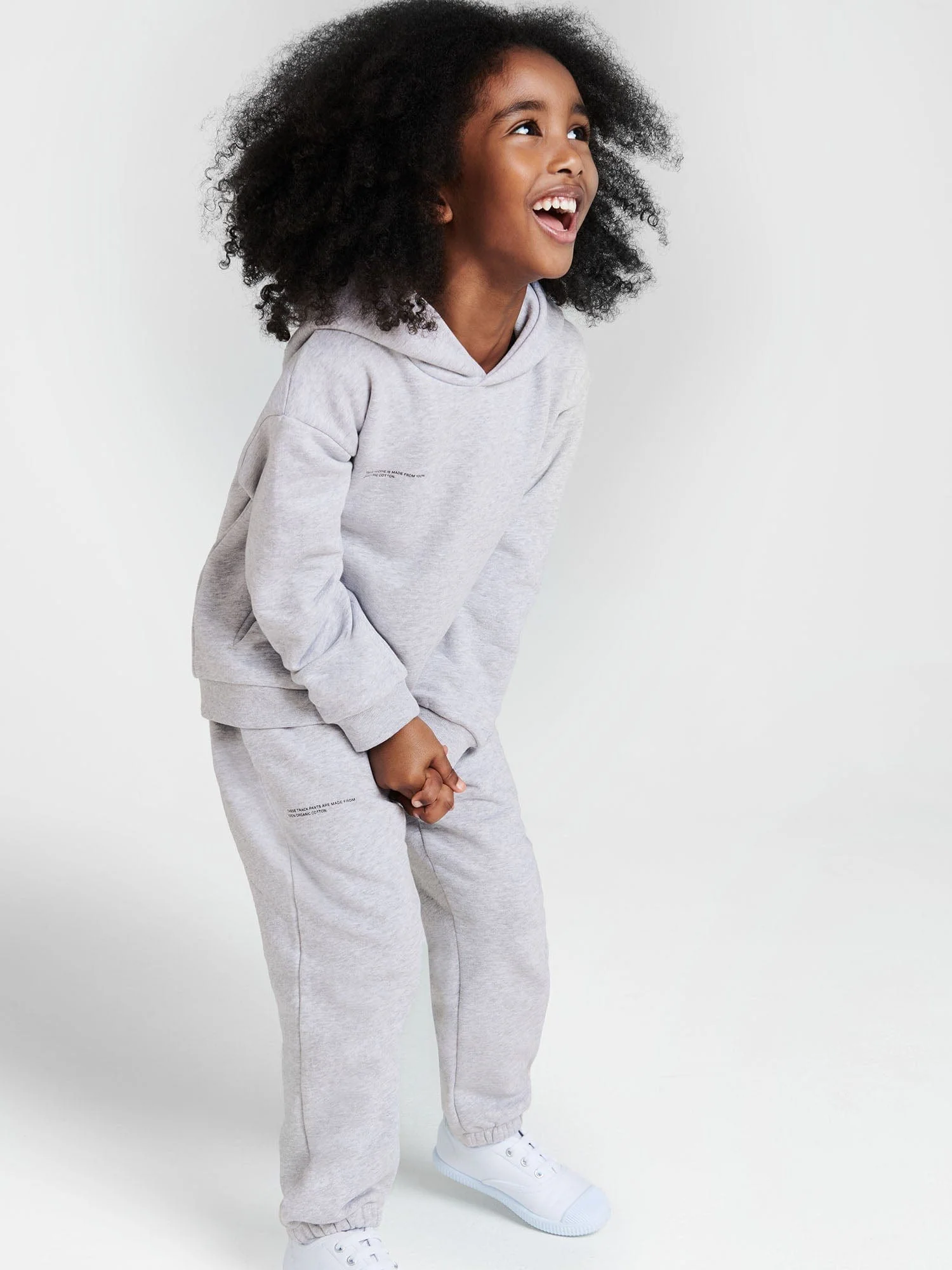 Kids' 365 Midweight Track Pants—grey marl - Image 3