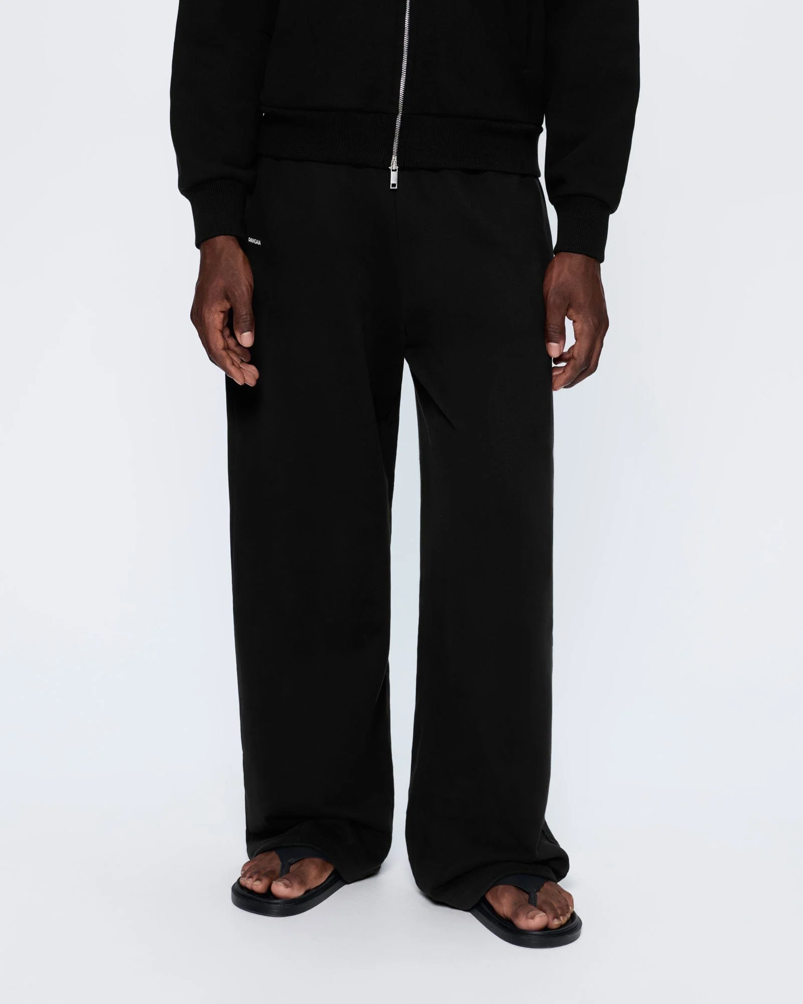 Mens 365 Heavyweight Straight Leg Track Pants—Black - Image 3