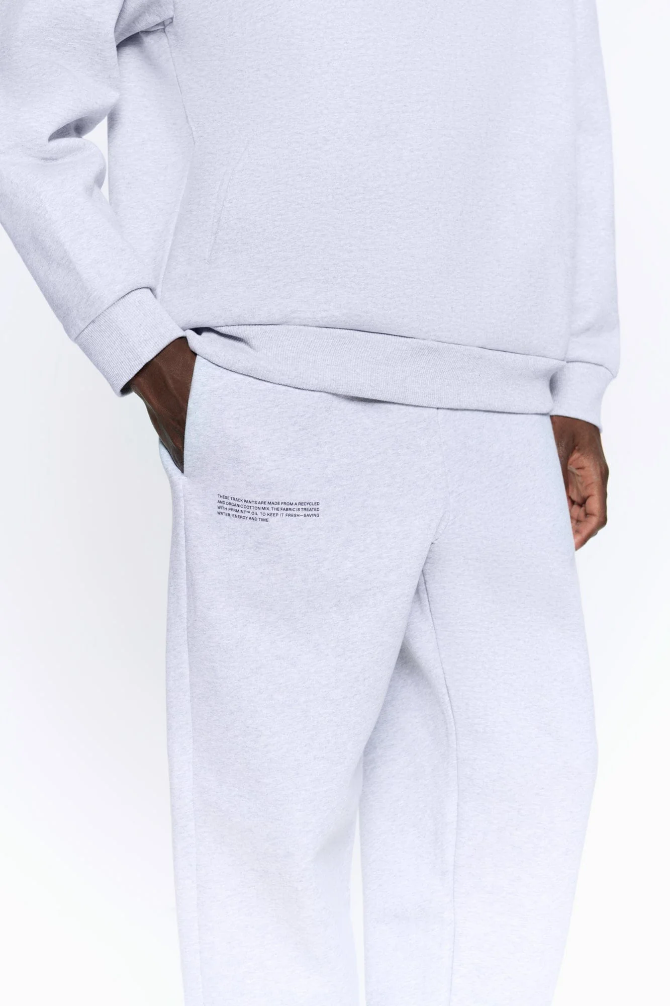 Mens 365 Heavyweight Track Pants—grey marl - Image 4
