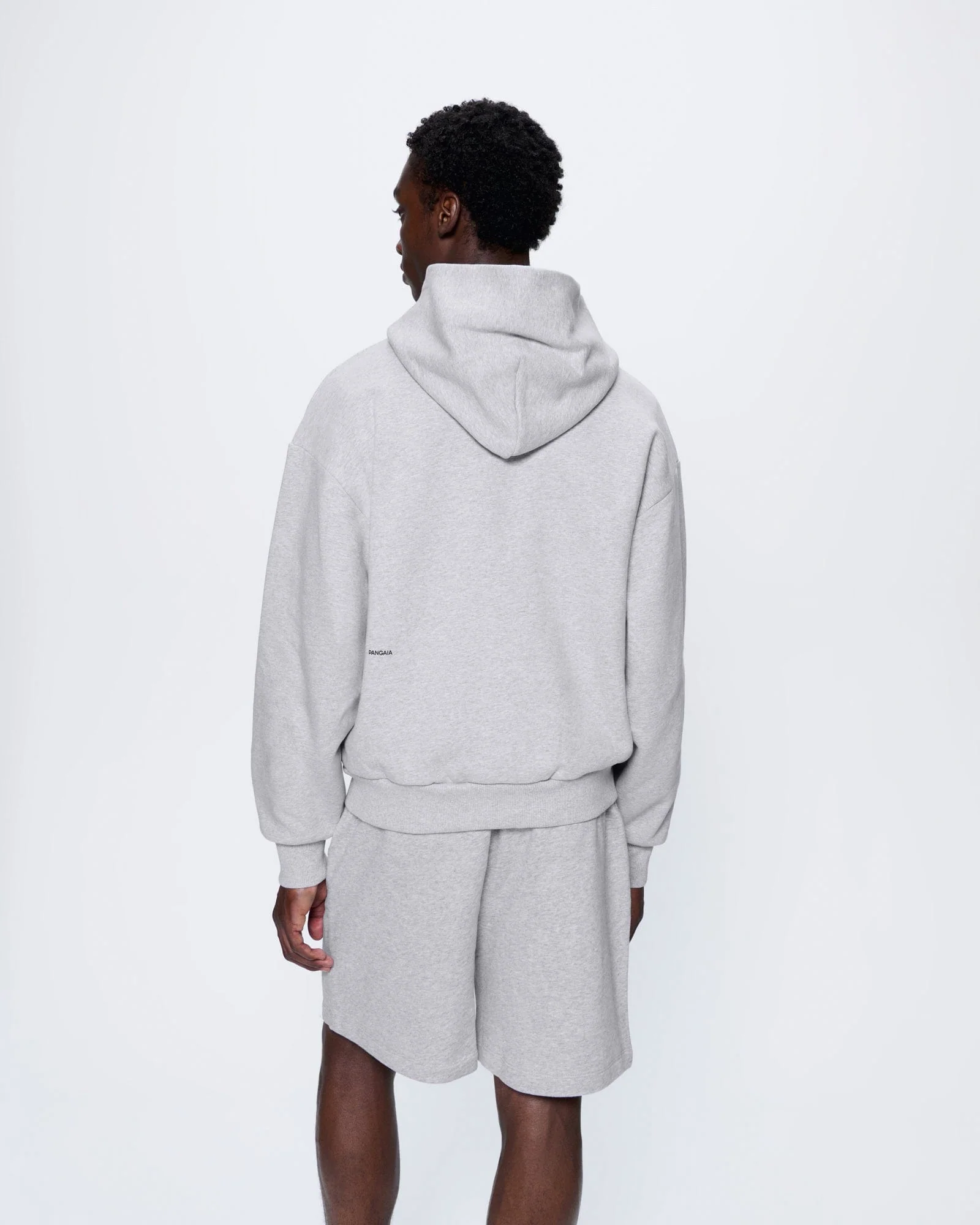 Mens 365 Heavyweight Two-Way Zip-Through Hoodie—Grey Marl - Image 5
