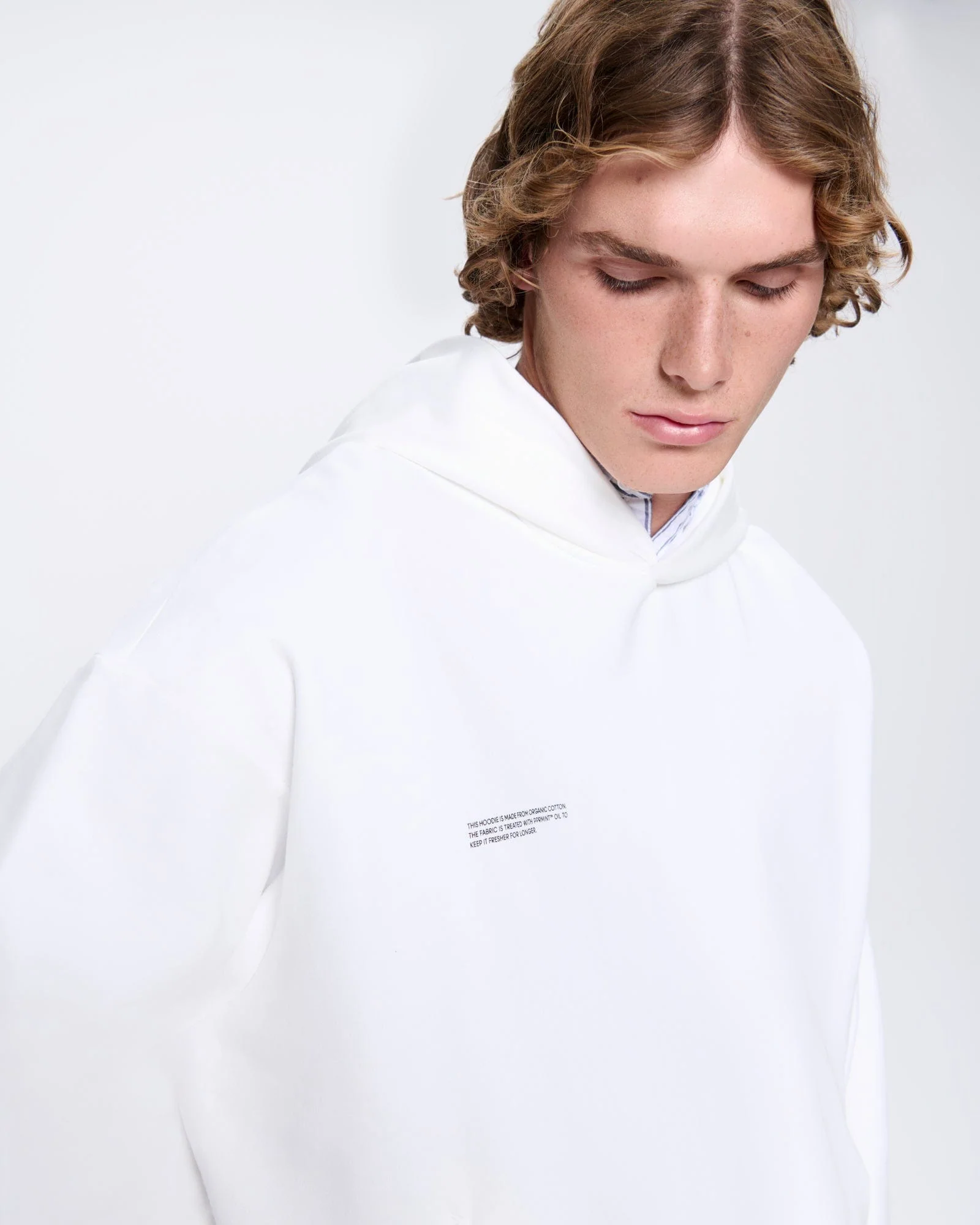 Mens 365 Midweight Hoodie—off-white - Image 4