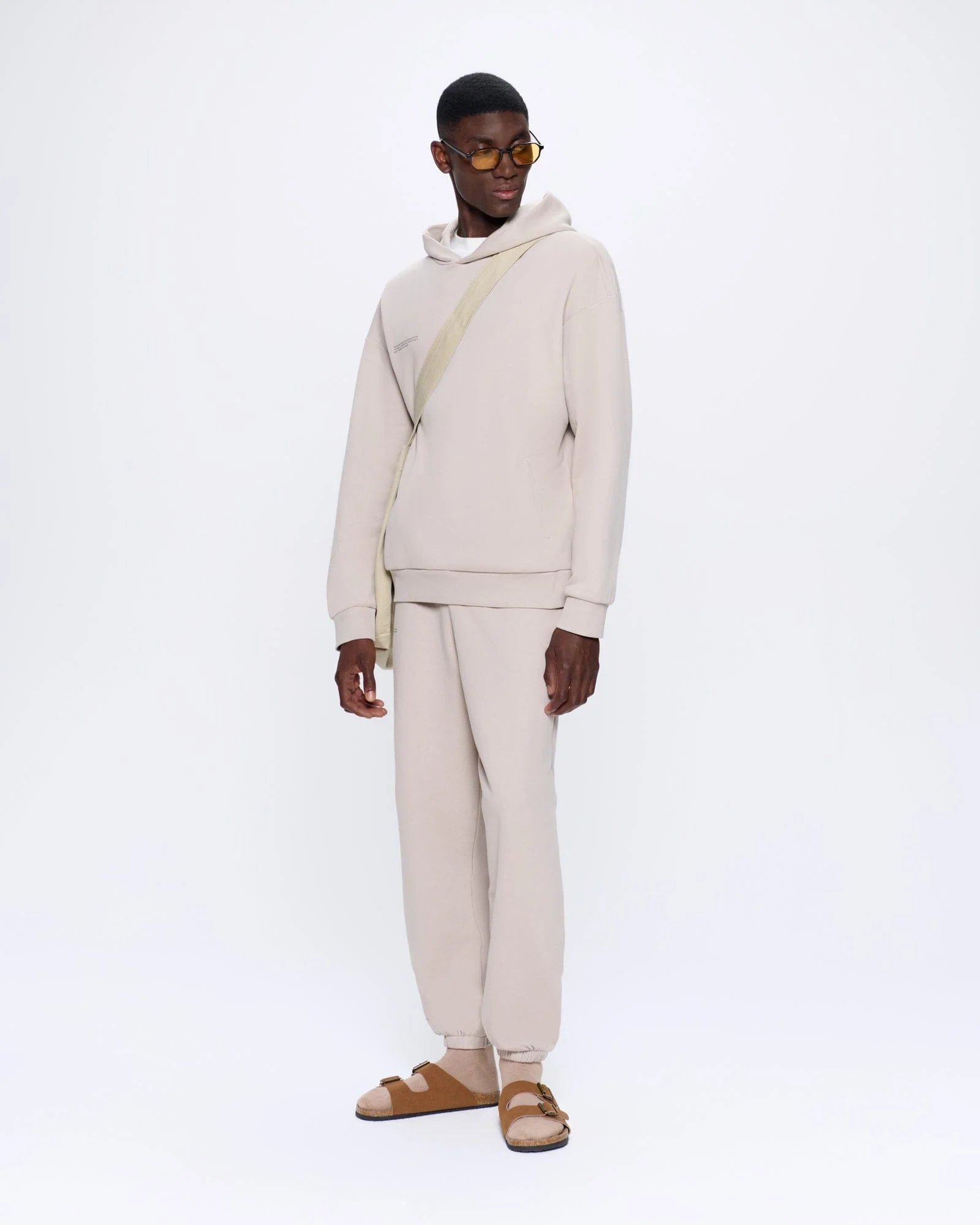 Mens 365 Midweight Hoodie—stone - Image 3