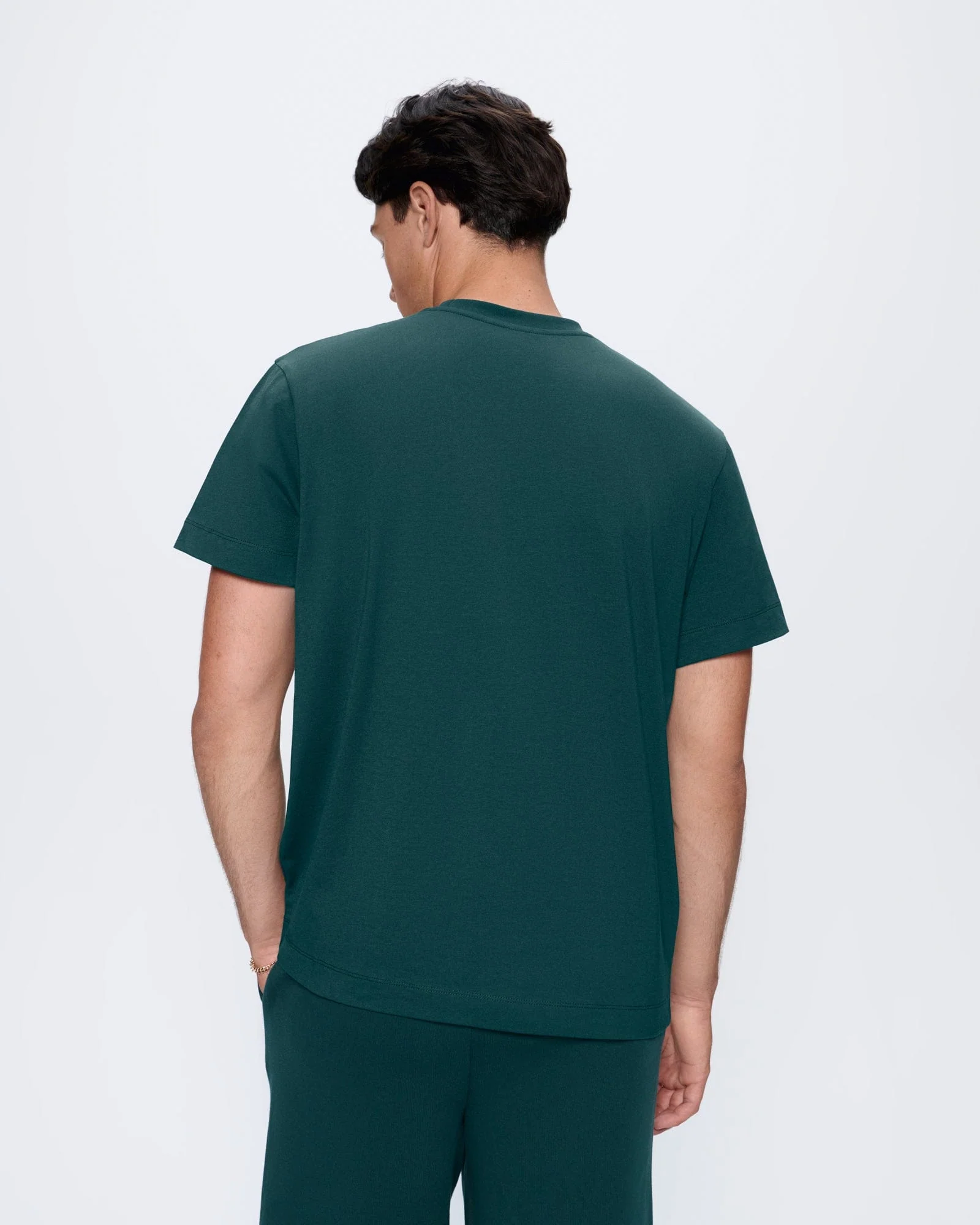Mens 365 Midweight T-shirt—Foliage Green - Image 5
