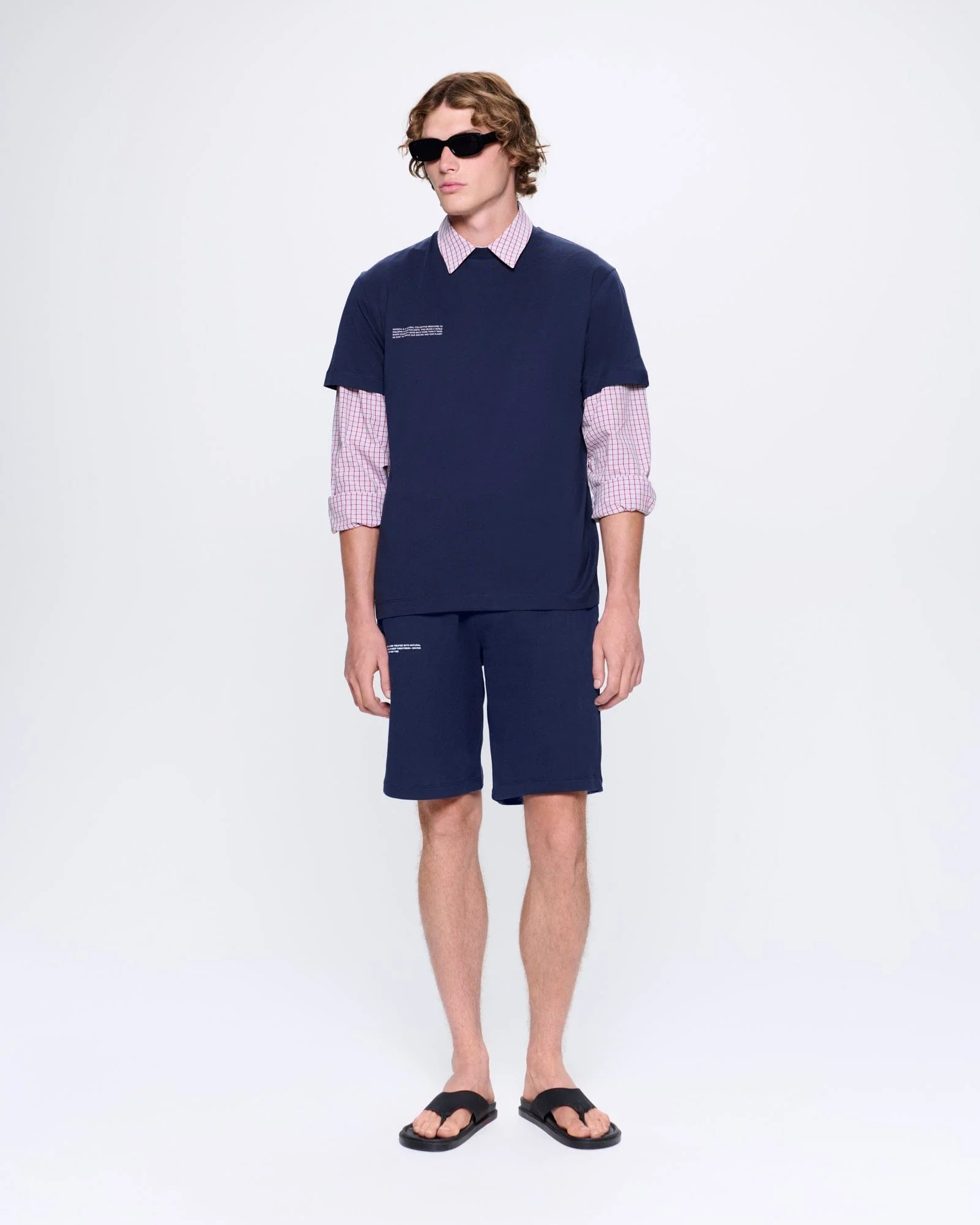 Mens 365 Midweight T-shirt—Navy - Image 3