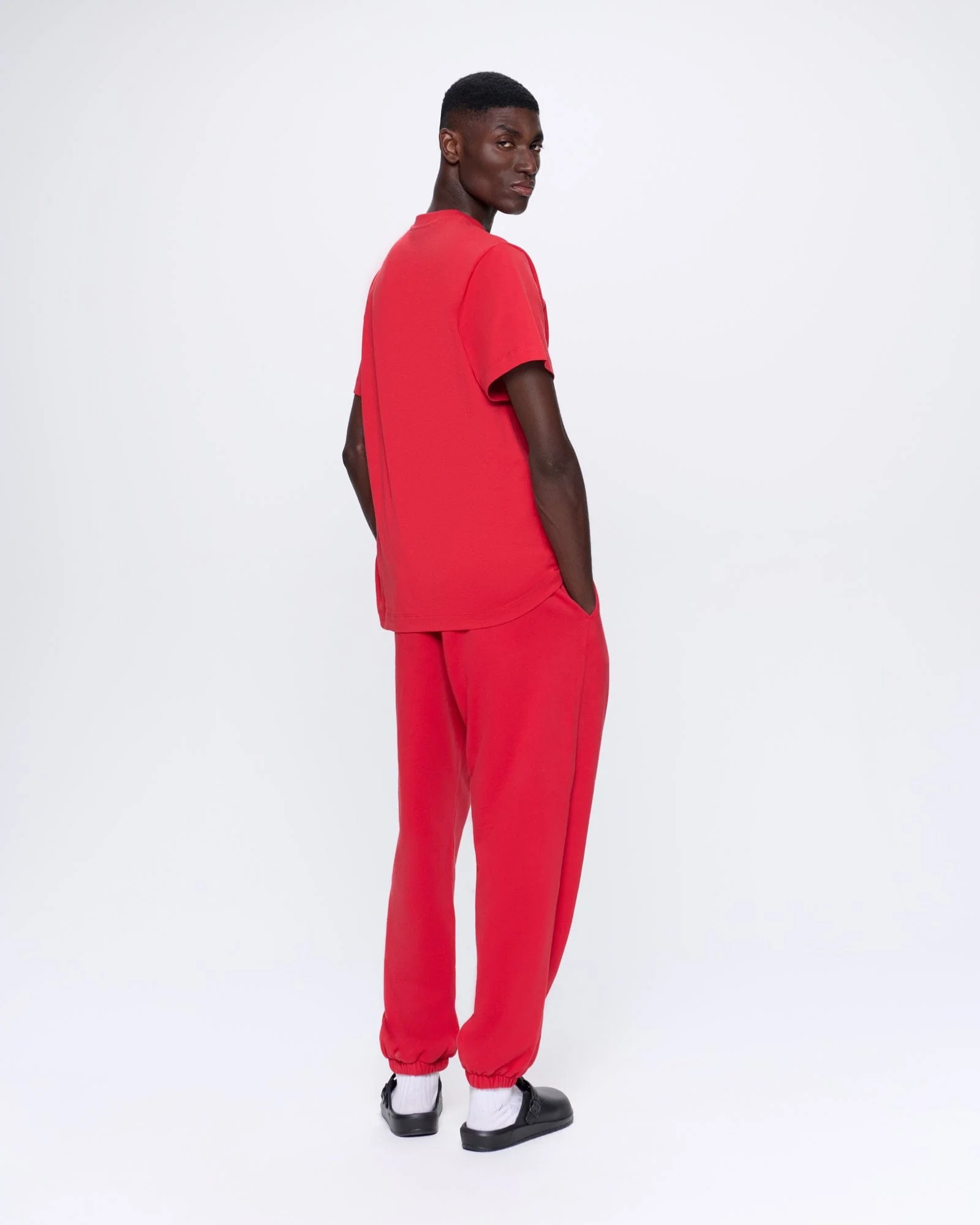 Mens 365 Midweight Track Pants—Goji red - Image 5