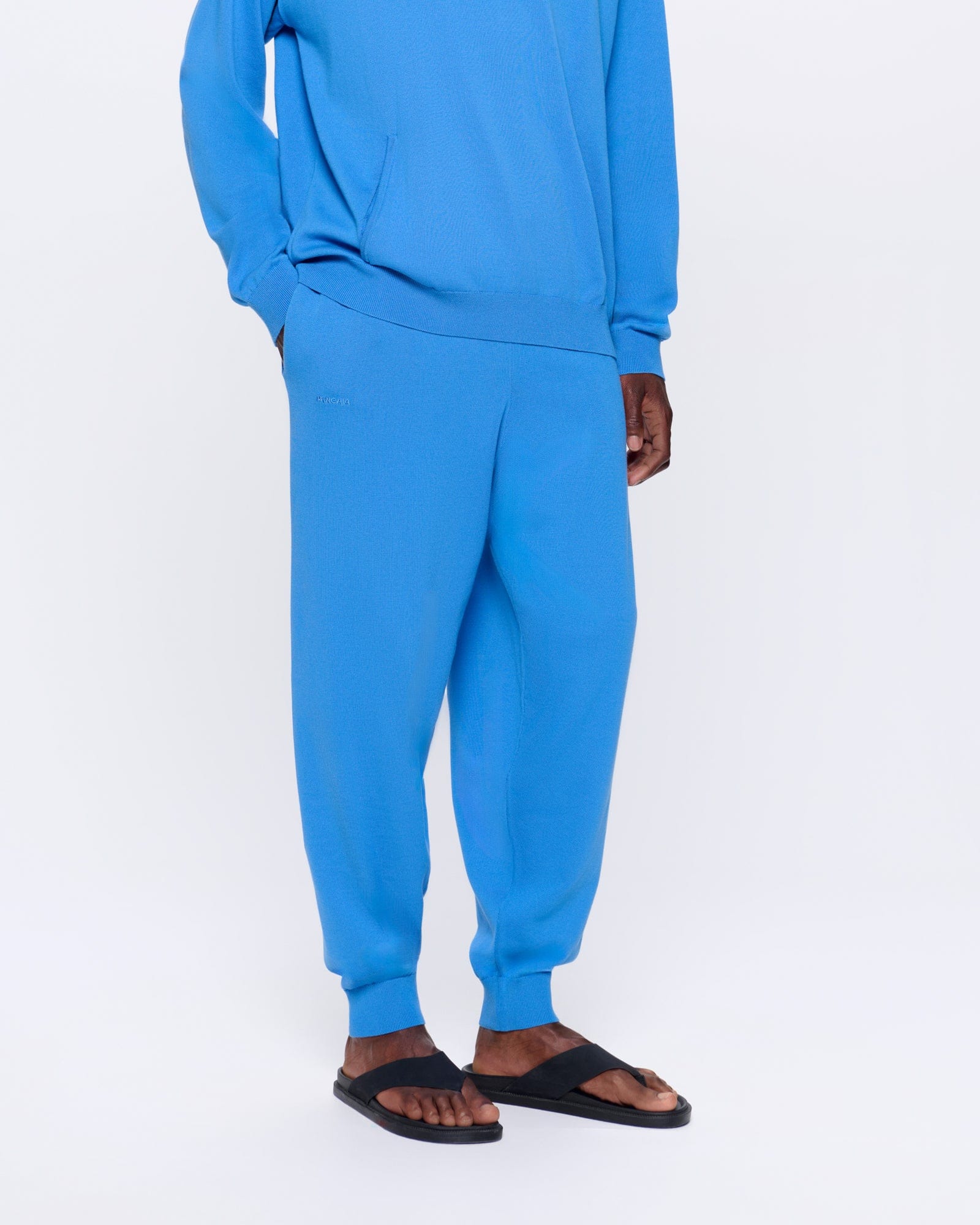 Mens DNA Knitted Track Pants—geyser blue - Image 3