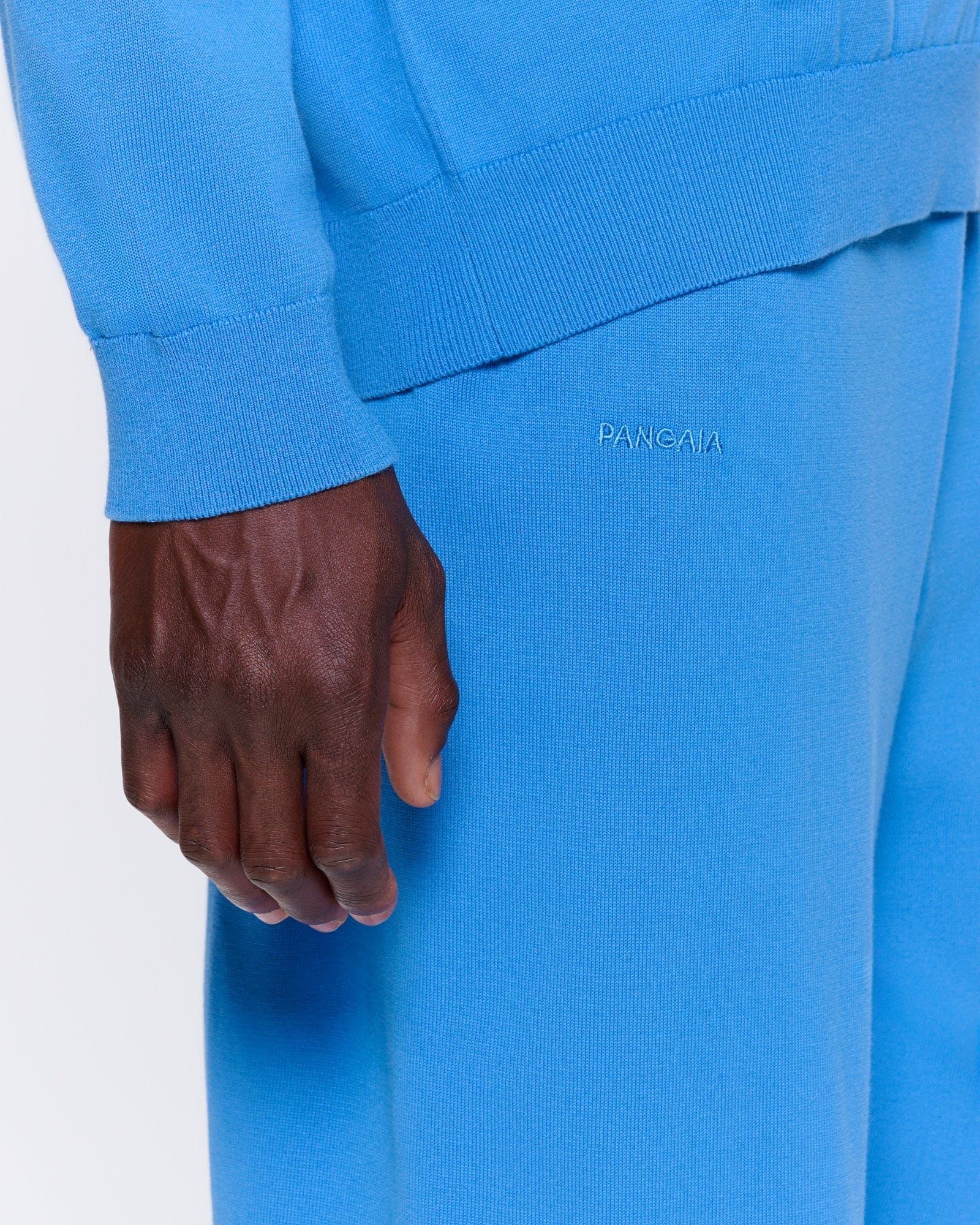 Mens DNA Knitted Track Pants—geyser blue - Image 4