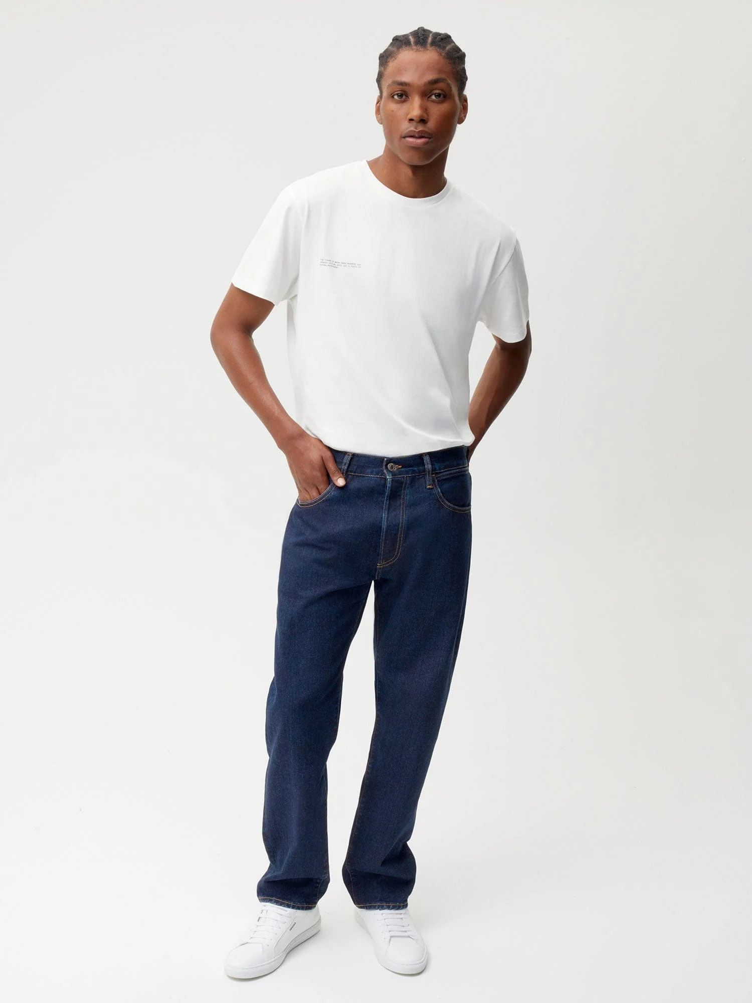 Mens Nettle Denim Straight Leg Jeans—rinse wash - Image 3
