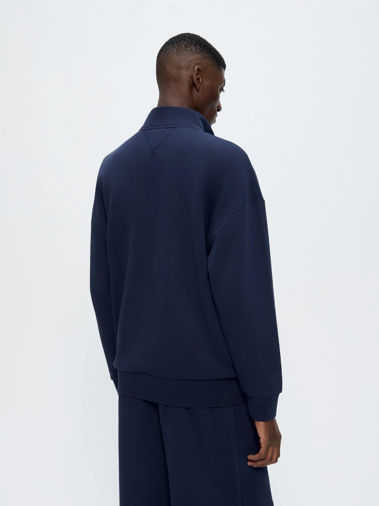 Mens Zip Up Sweatshirt—Midnight Navy - Image 3