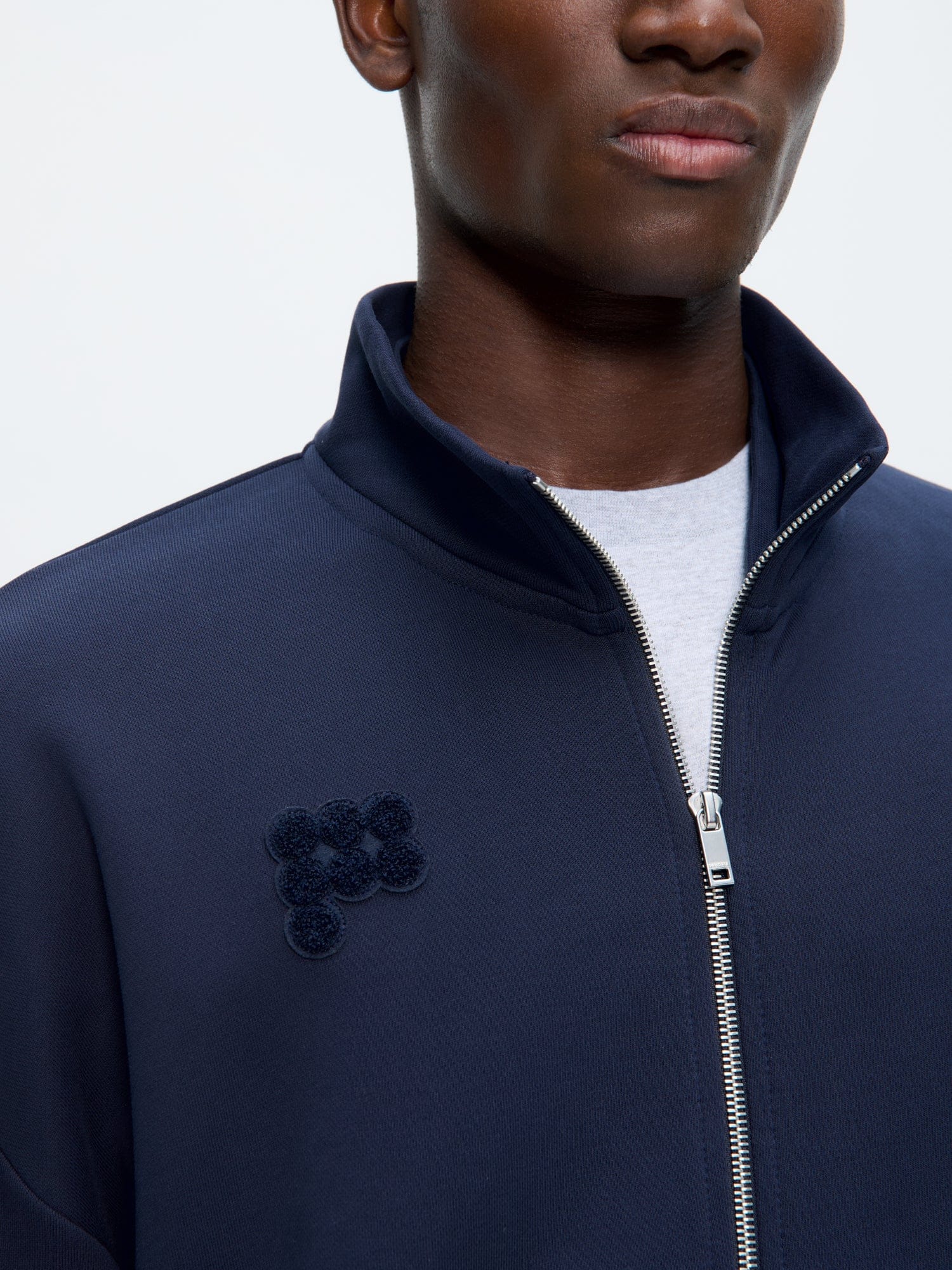 Mens Zip Up Sweatshirt—Midnight Navy - Image 4