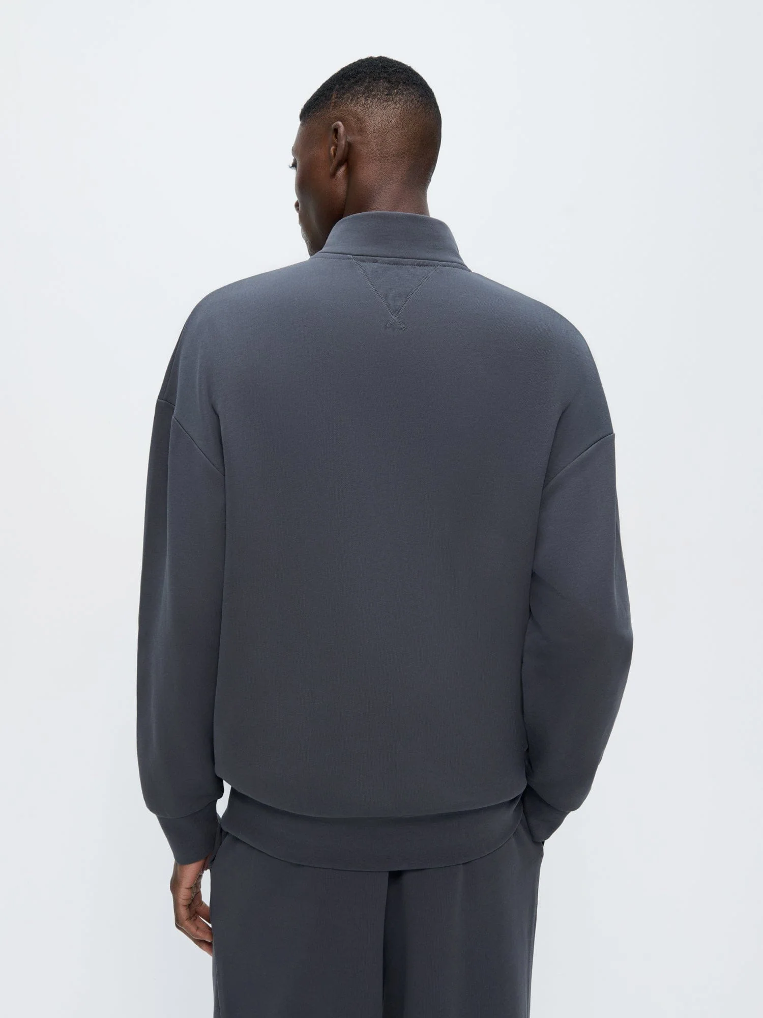 Mens Zip Up Sweatshirt—Smoked Black - Image 4