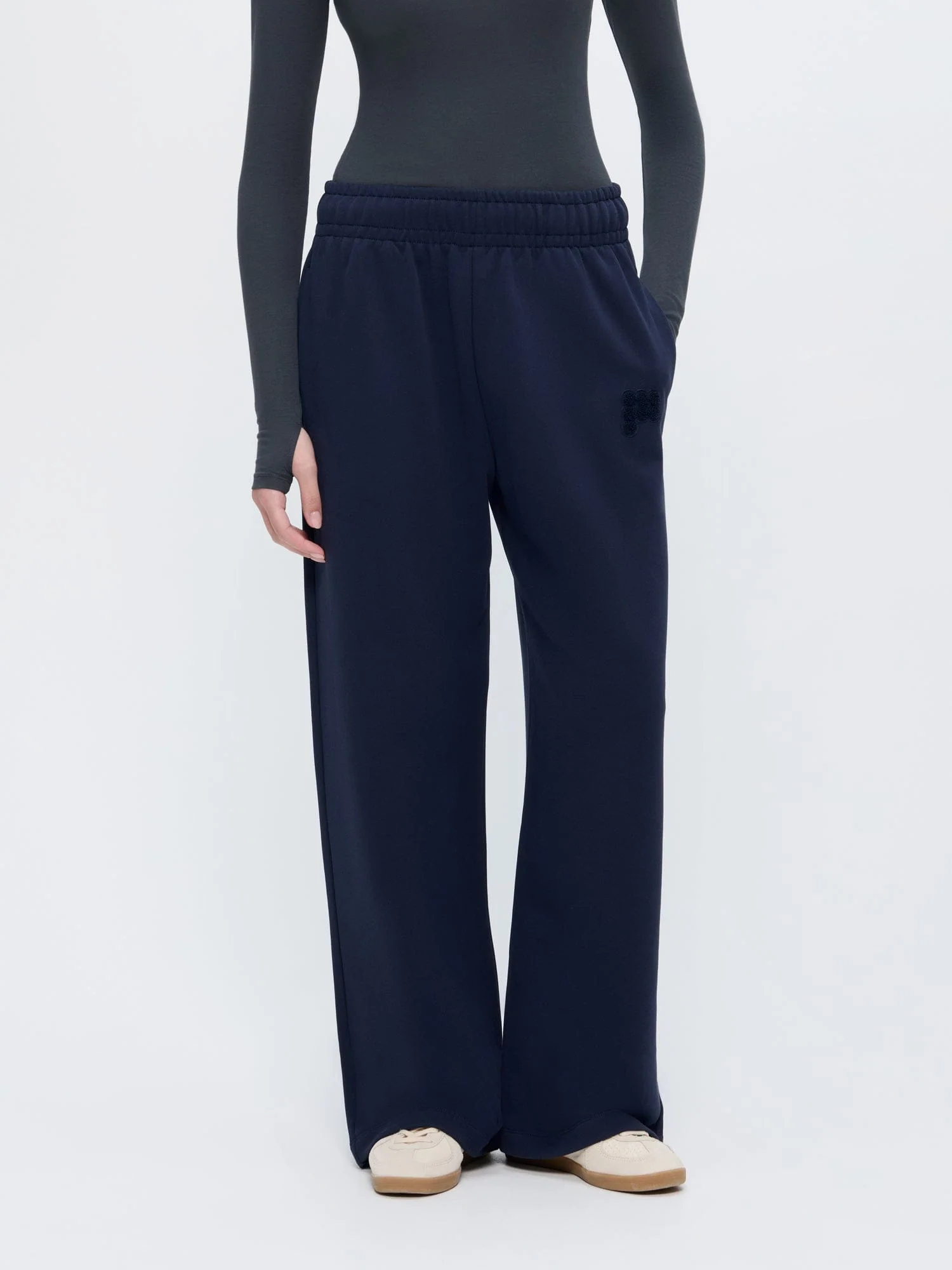Womens Straight Leg Track Pants—Midnight Navy - Image 4