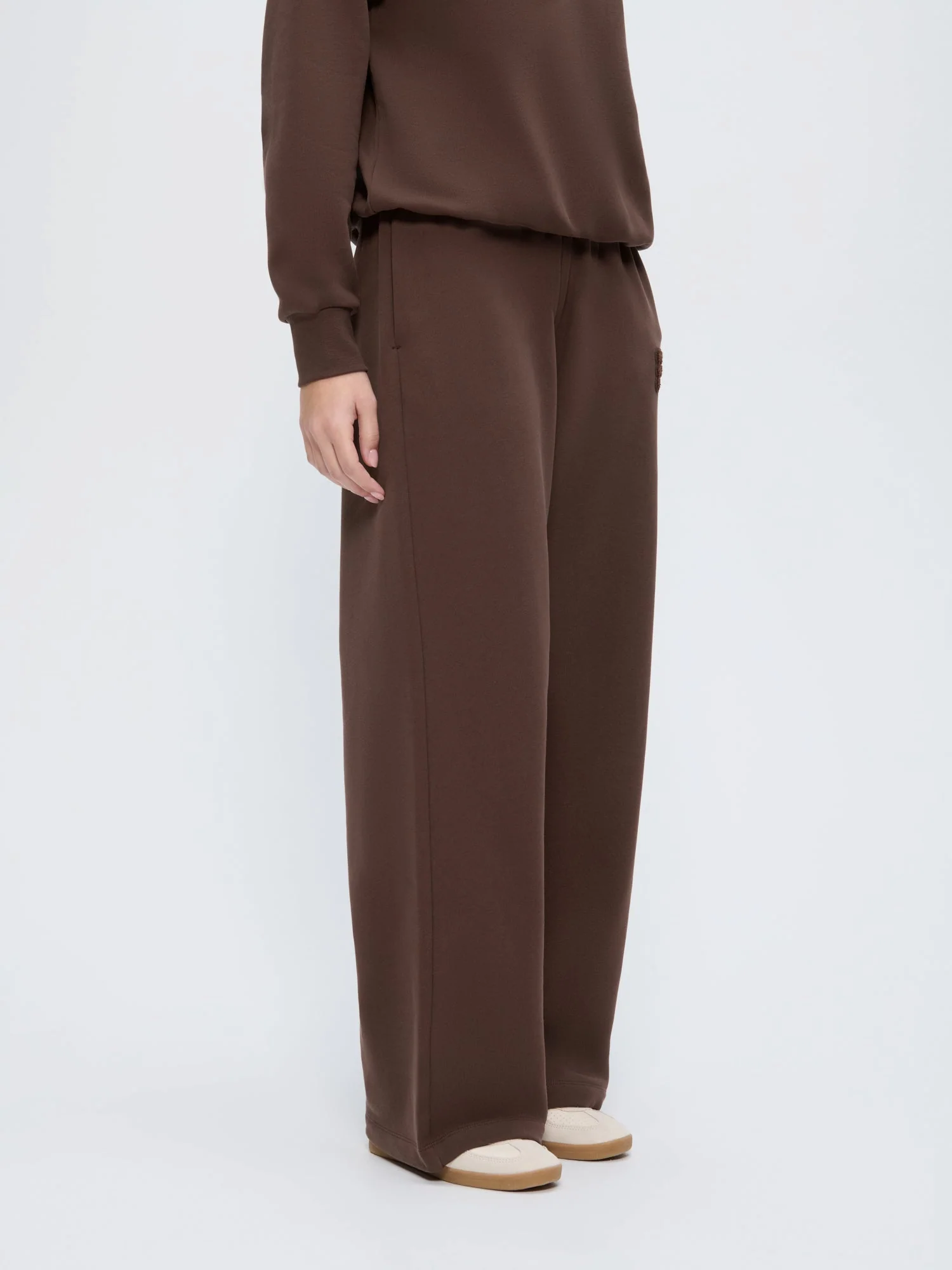 Womens Straight Leg Track Pants—Mahogany Brown - Image 4